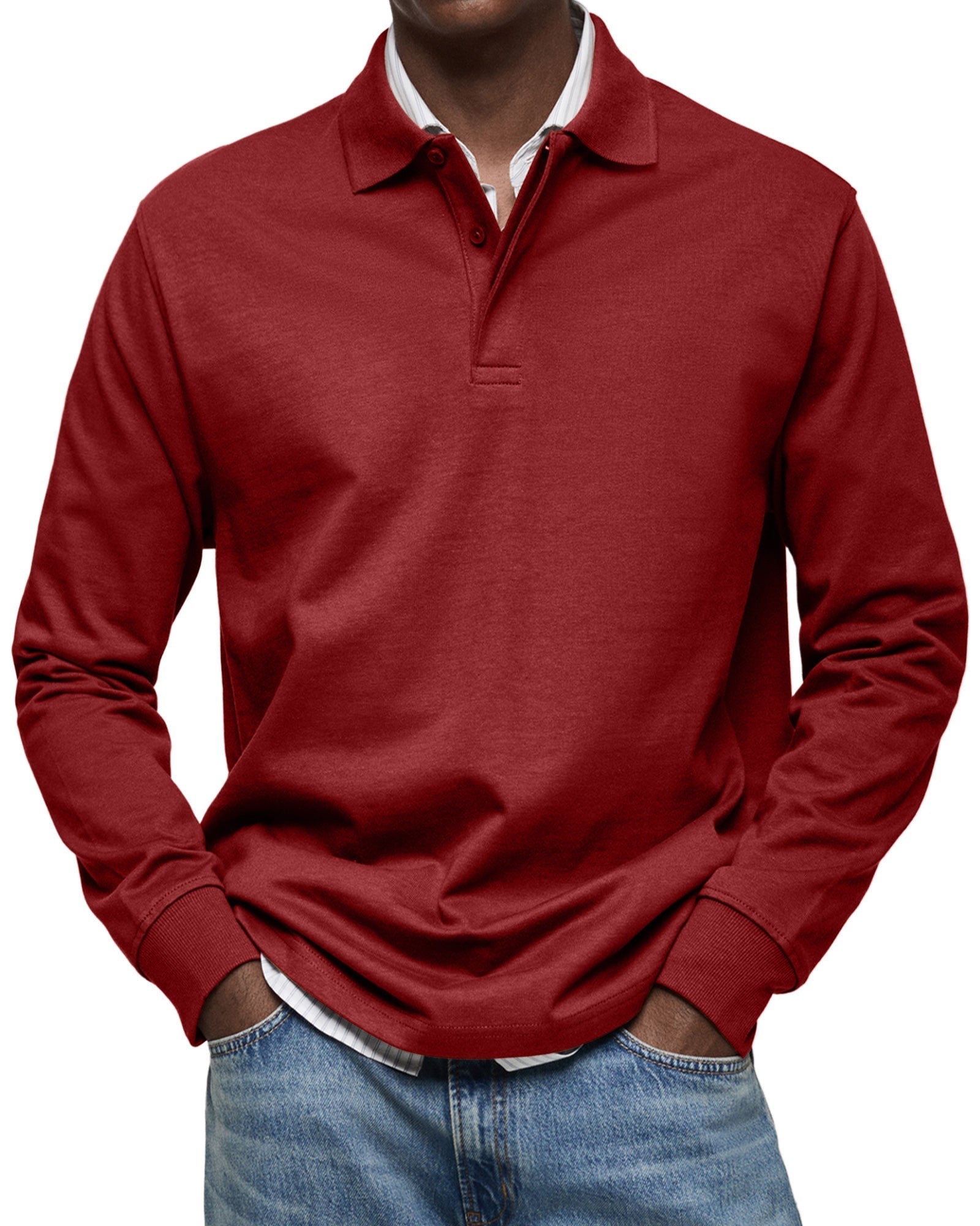 Savrani™ | Camisa polo casual de mangas largas