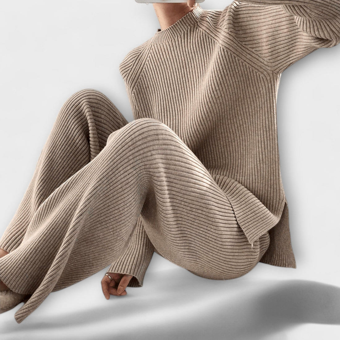 Albertina - Conjunto Cosy de Punto Canalé de 2 Piezas