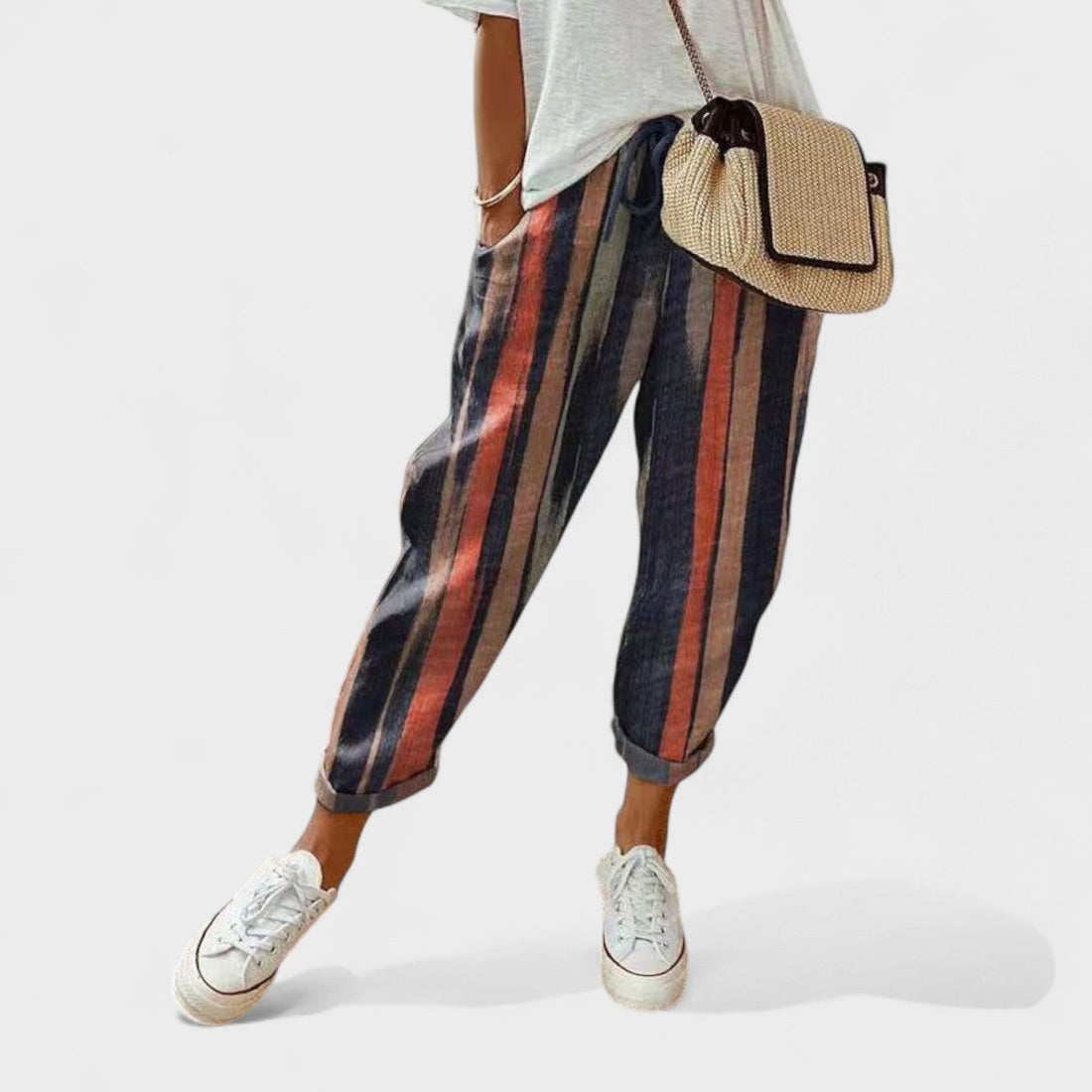 Francisca – Pantalones de lino modernos y casuales