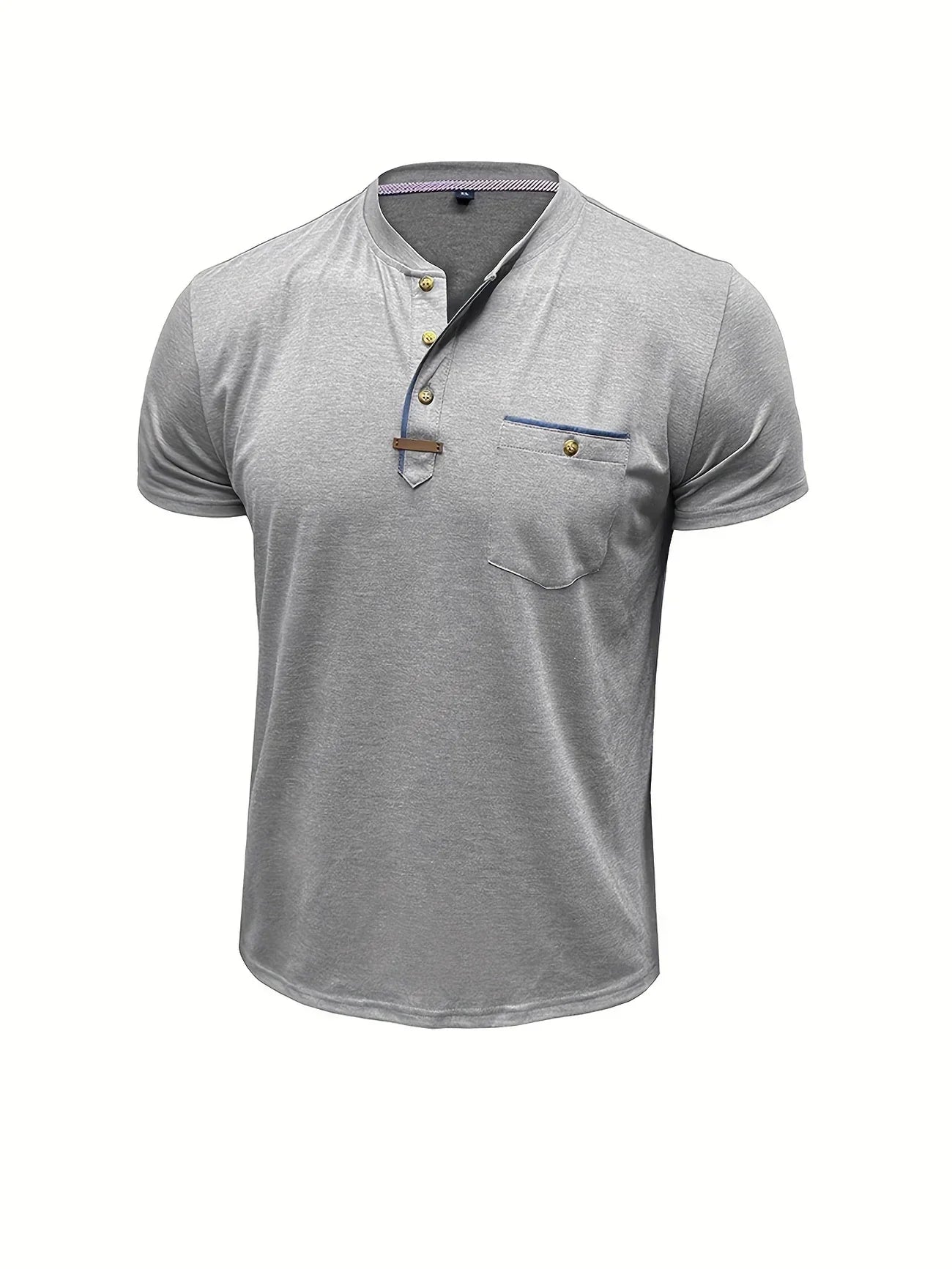 Savrani™ | Camiseta elegante con cuello redondo y bolsillo