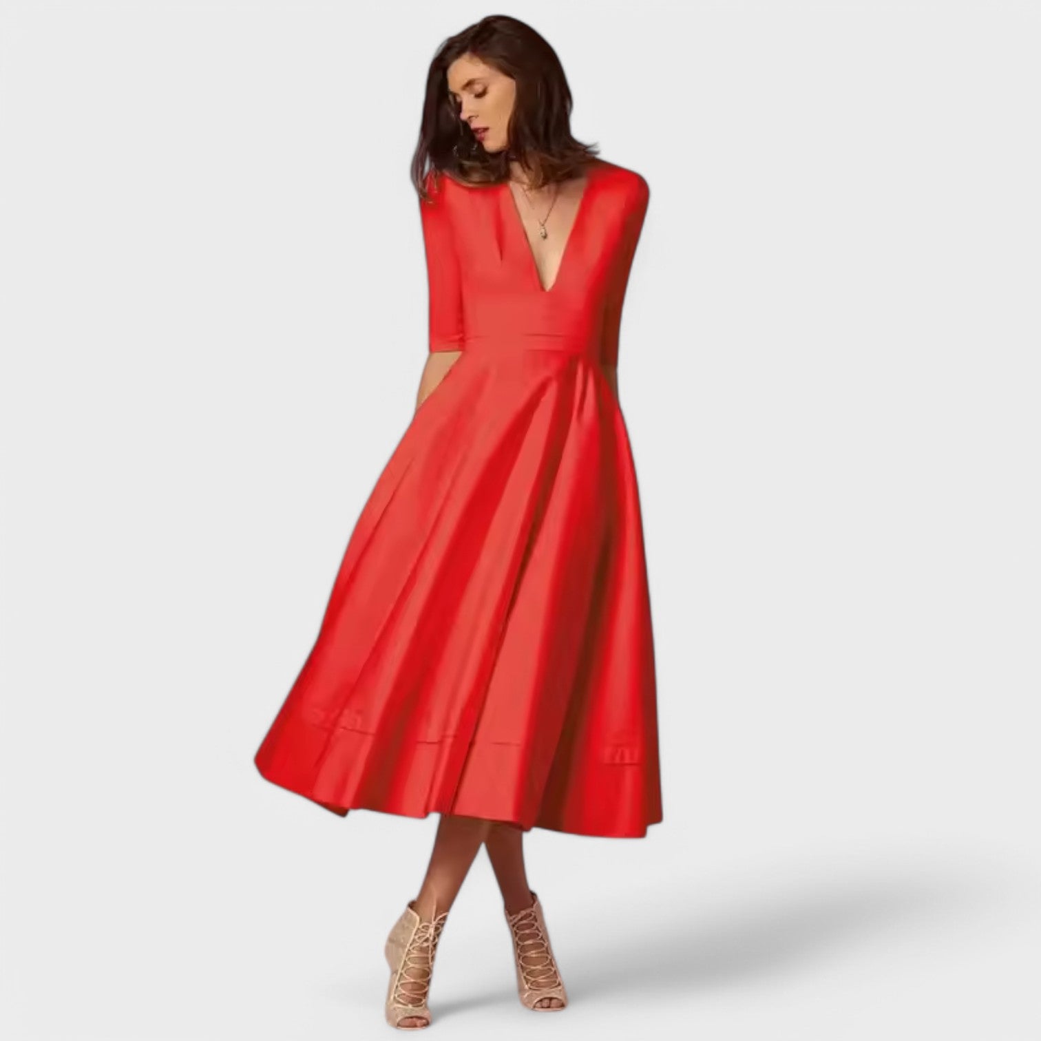 Helena - Vestido elegante con escote en V