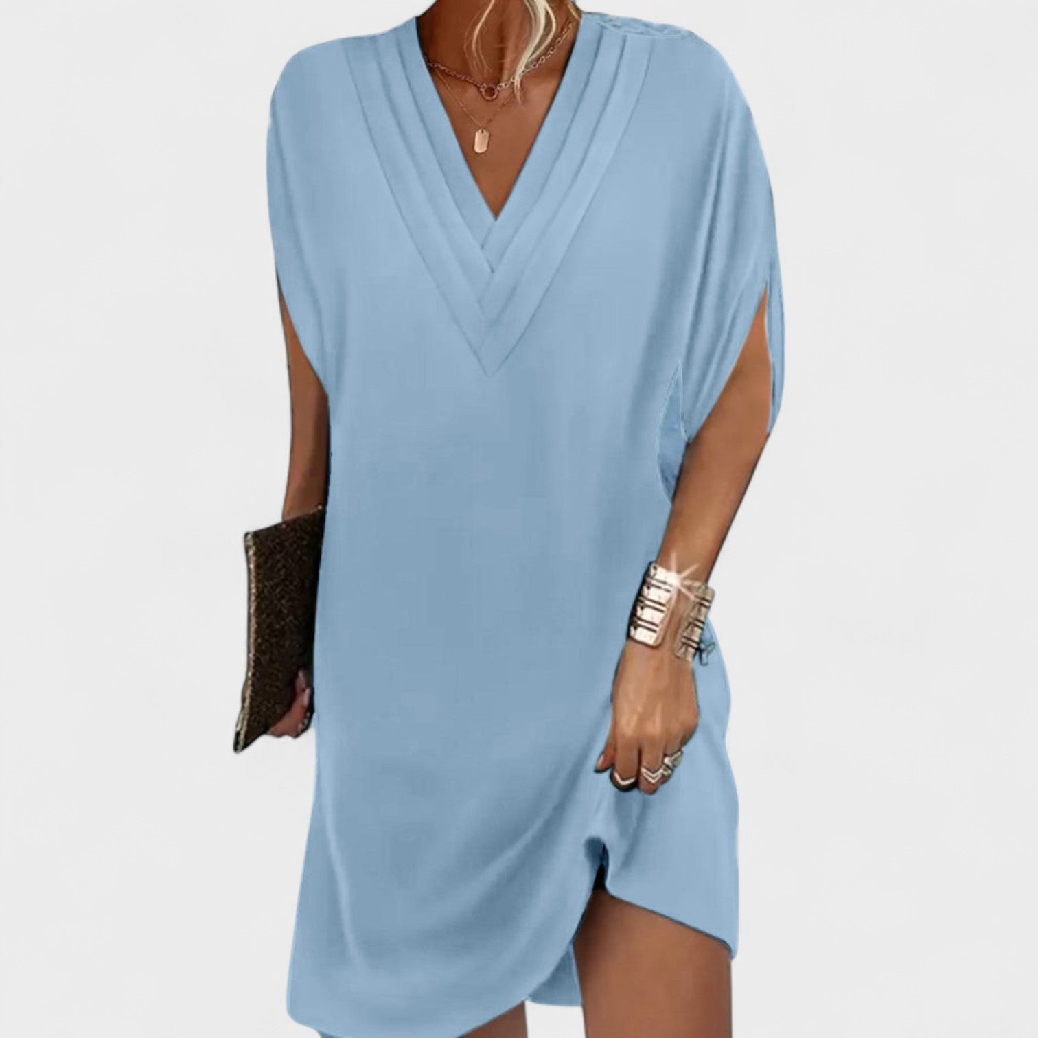 Helena - Vestido Elegante con Mangas Abiertas