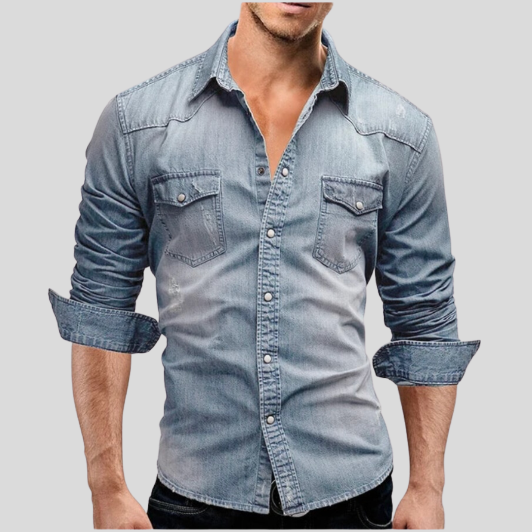 Savrani™ | Camisa de denim con estilo moderno