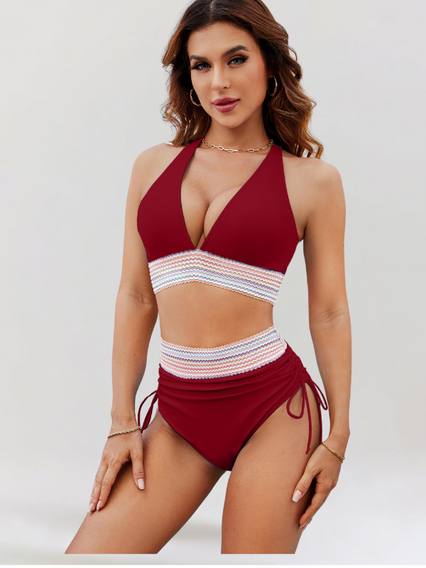Vitória – Conjunto de bikini de cintura alta con control de barriga