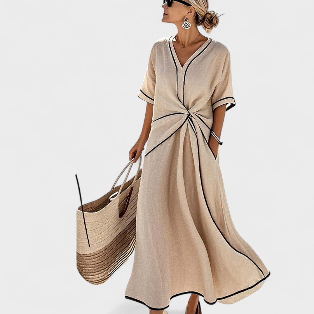 Filomena – Vestido largo a rayas