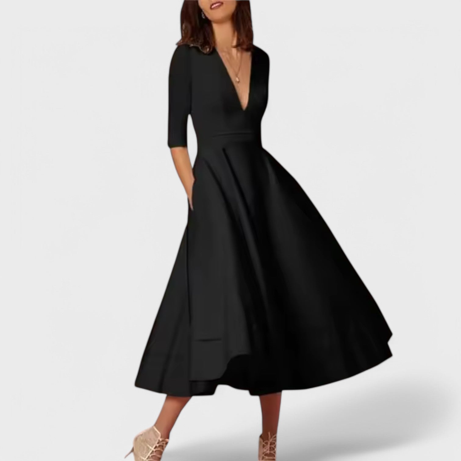 Helena - Vestido elegante con escote en V