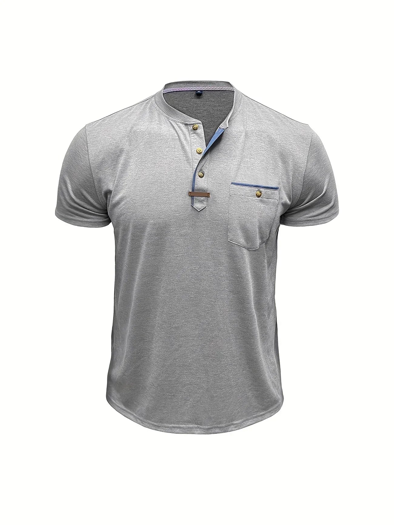 Savrani™ | Camiseta elegante con cuello redondo y bolsillo