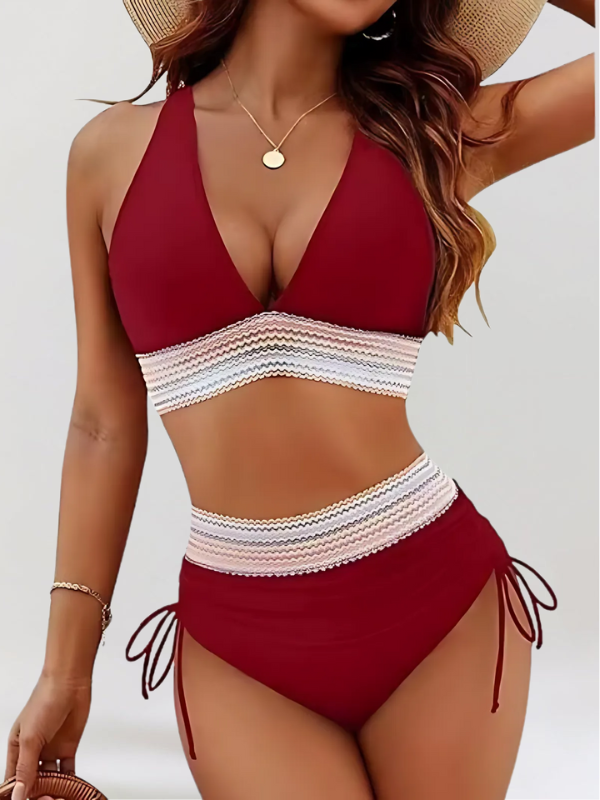Vitória – Conjunto de bikini de cintura alta con control de barriga
