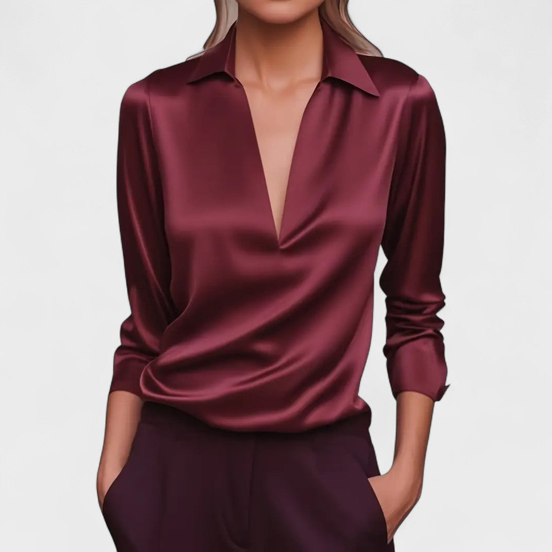 Nádia - Blusa Premium con escote en V