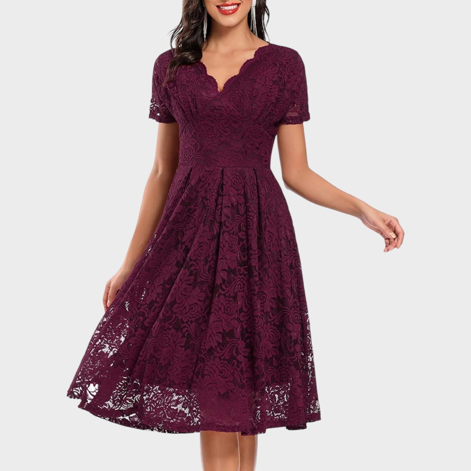 Mara - Vestido de Encaje Floral