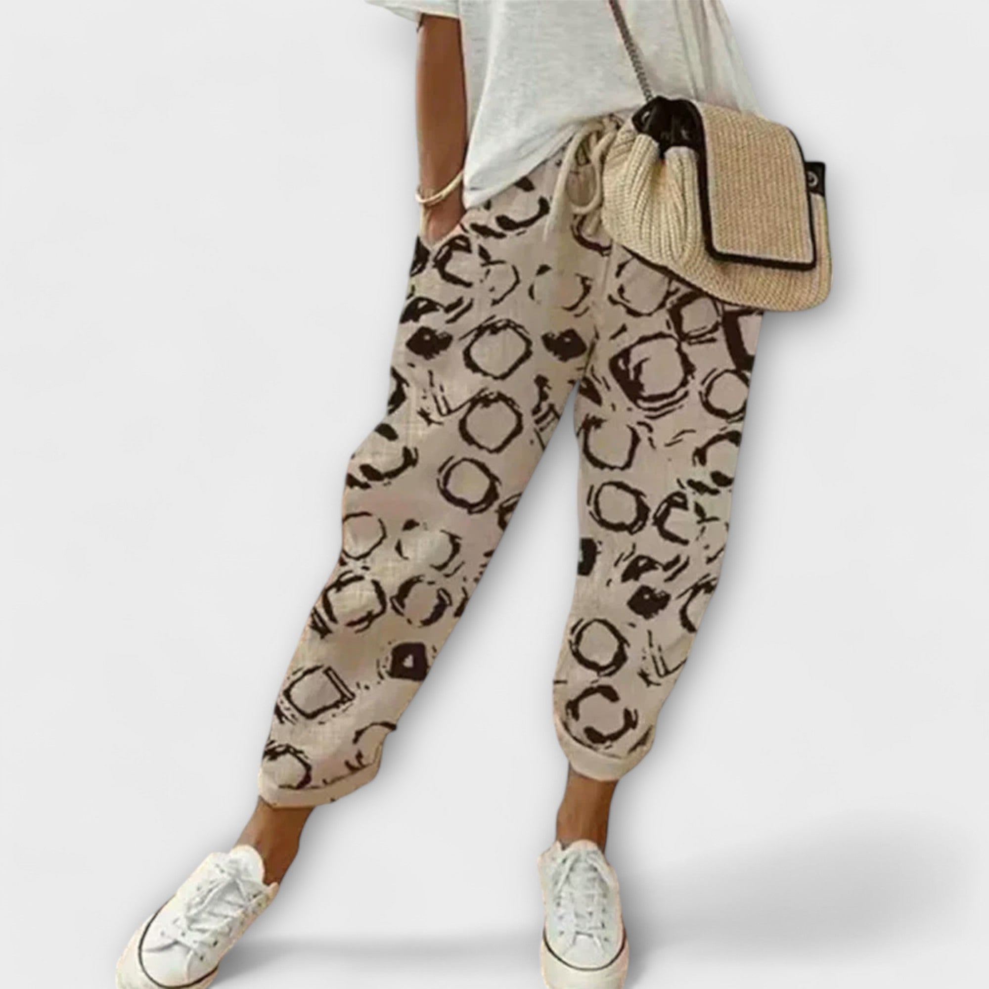 Aurora - Pantalones cómodos de lino y algodón