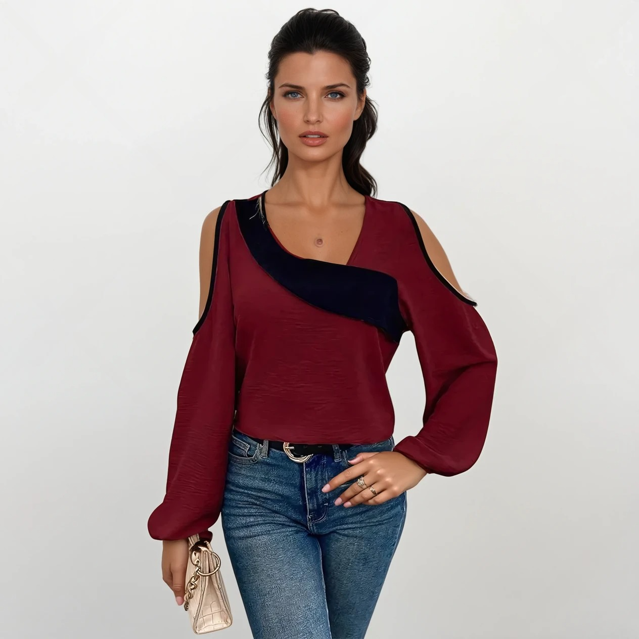 Mariana - Blusa con escote cuadrado