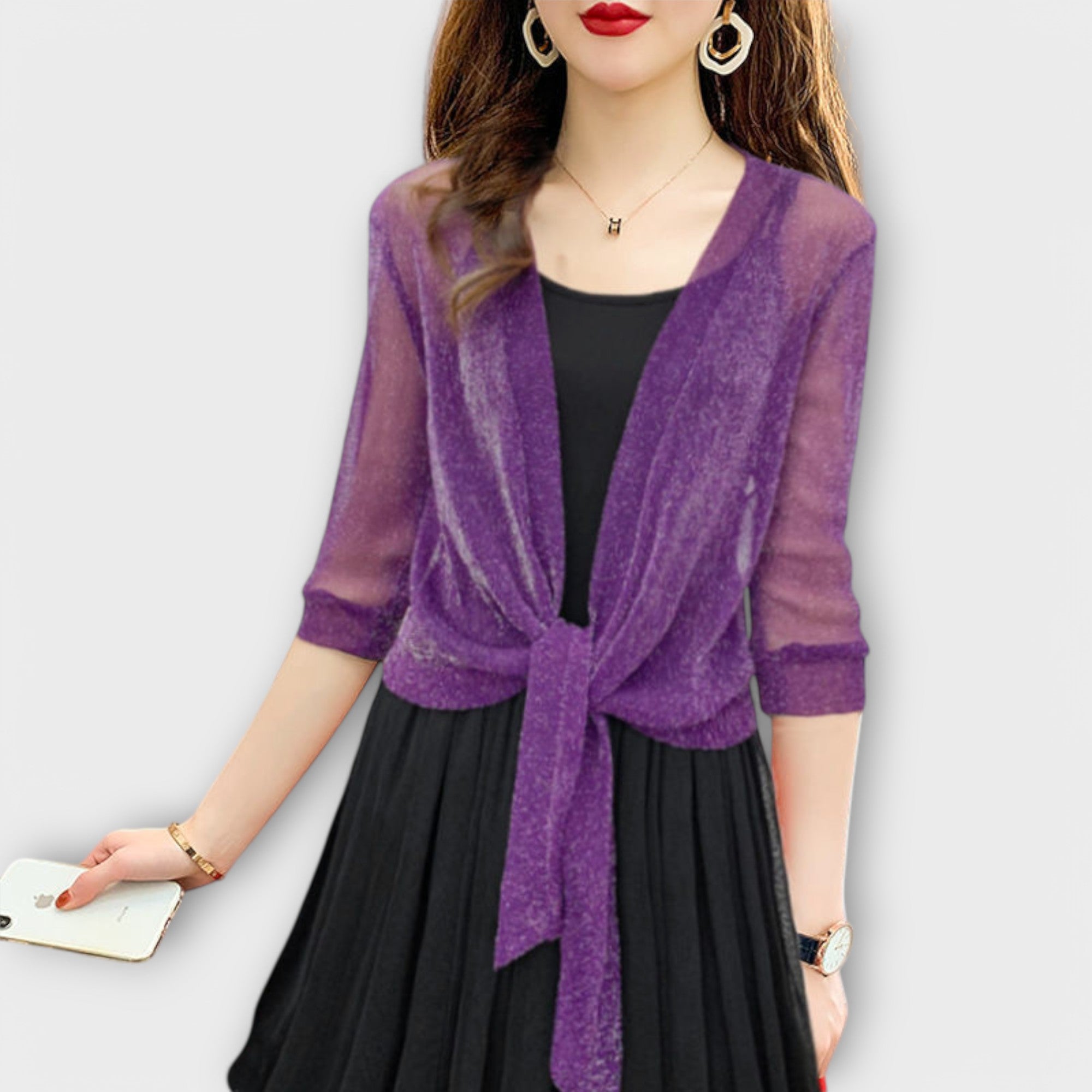 Olivia - Blusa con la parte delantera abierta