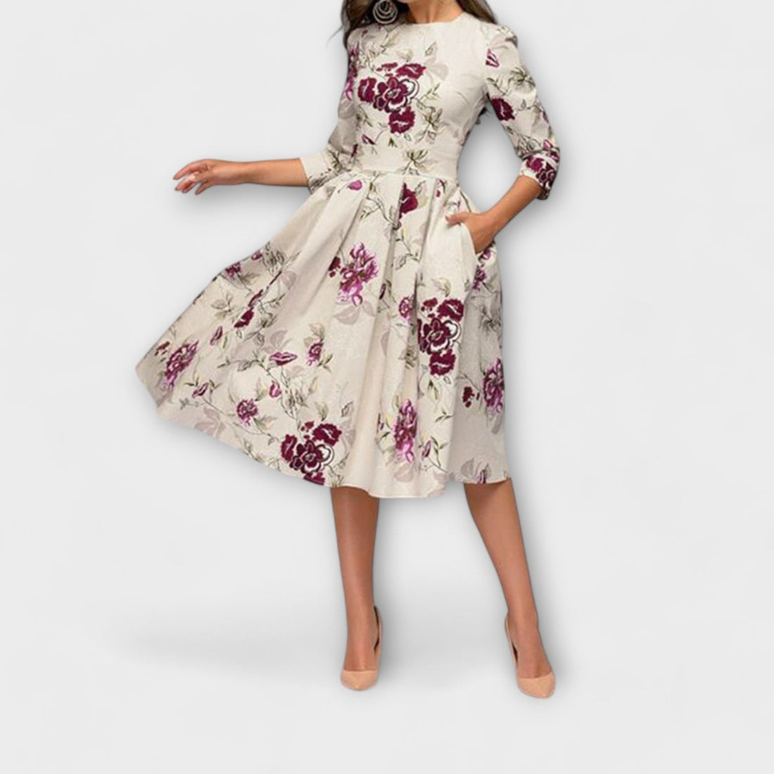Carolina - Vestido elegante hasta la rodilla