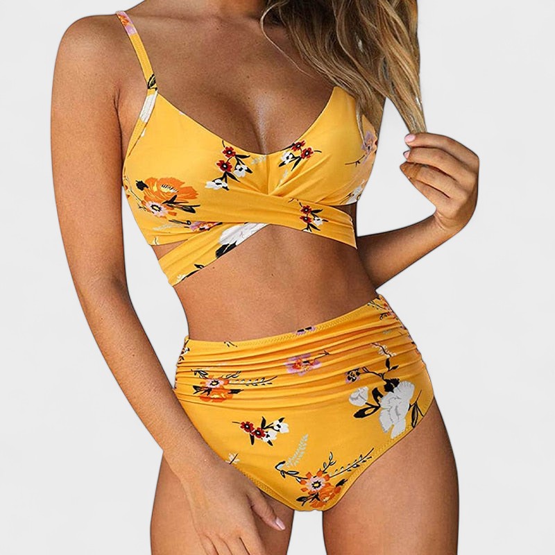 Marta - Bikini de Cintura Alta Estilo Verano