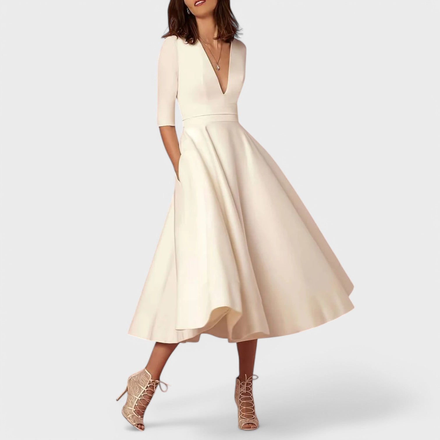 Helena - Vestido elegante con escote en V