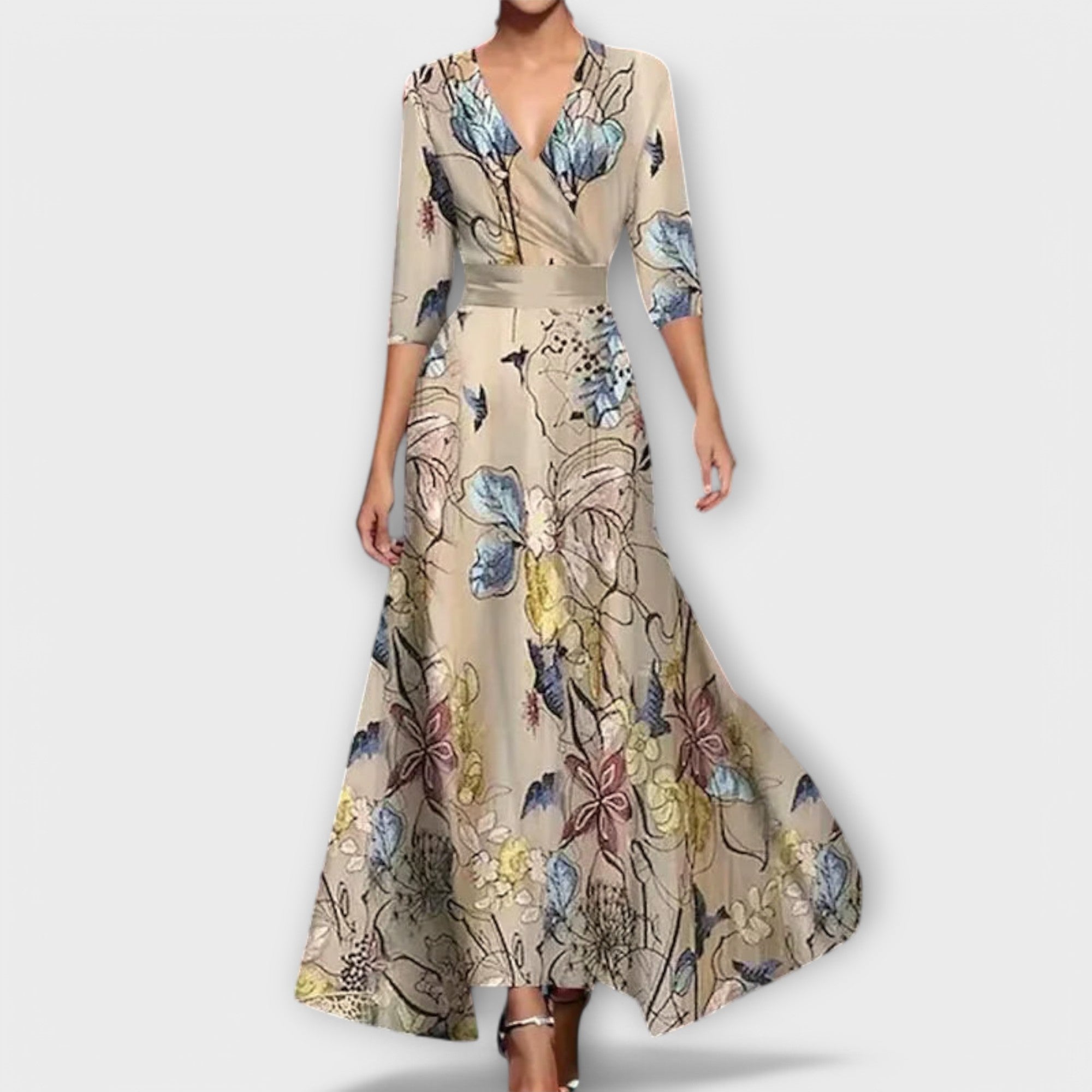 Inês - Vestido de señora con manga elegante