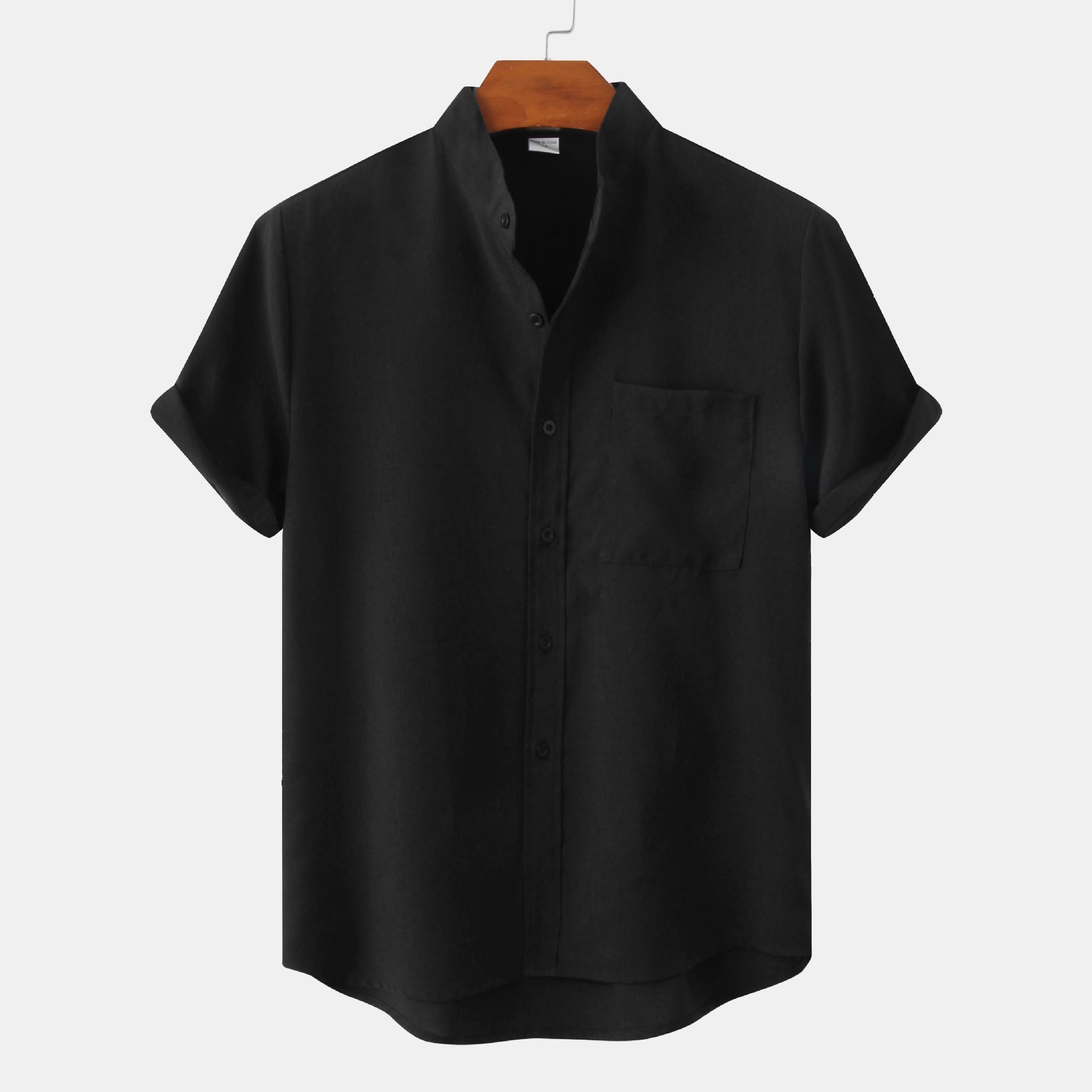 Savrani™ | Camisa de algodón lisa con botones.