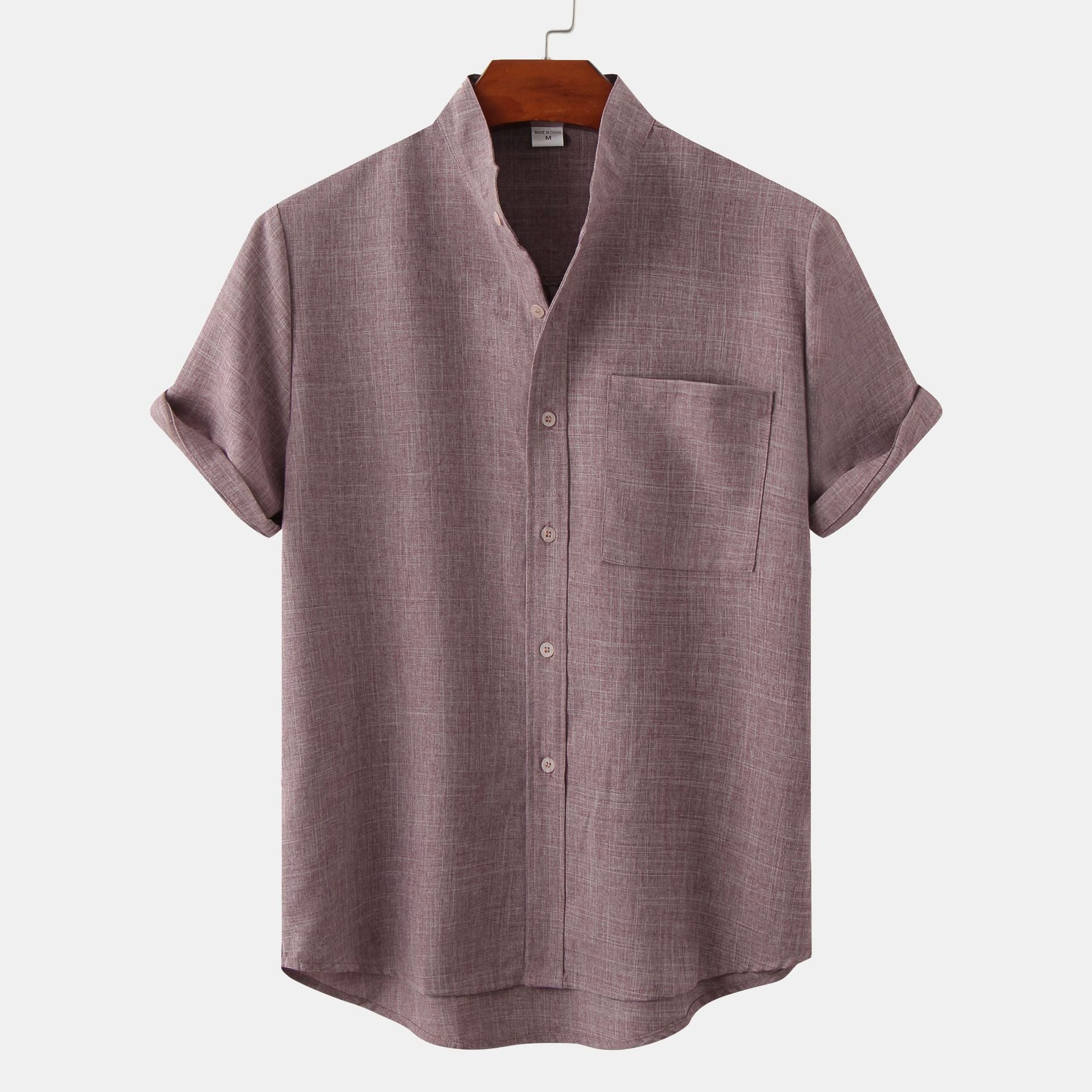 Savrani™ | Camisa de algodón lisa con botones.