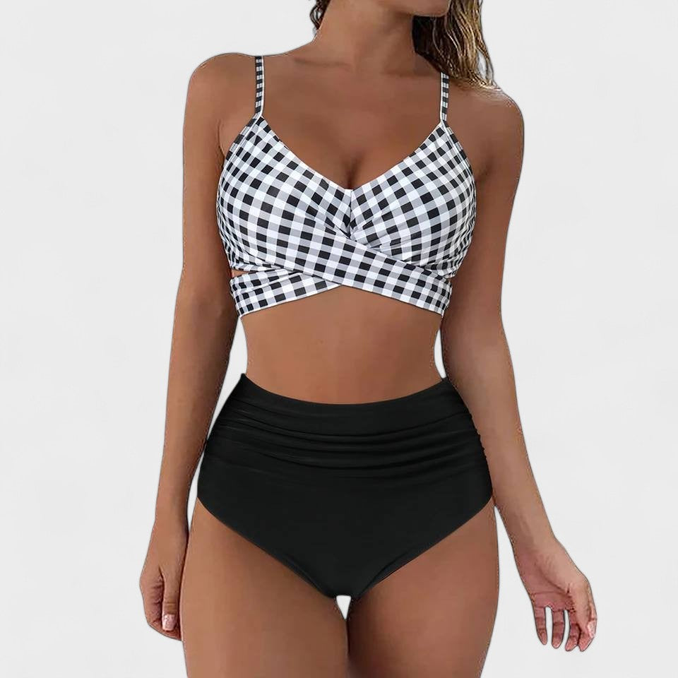 Marta - Bikini de Cintura Alta Estilo Verano