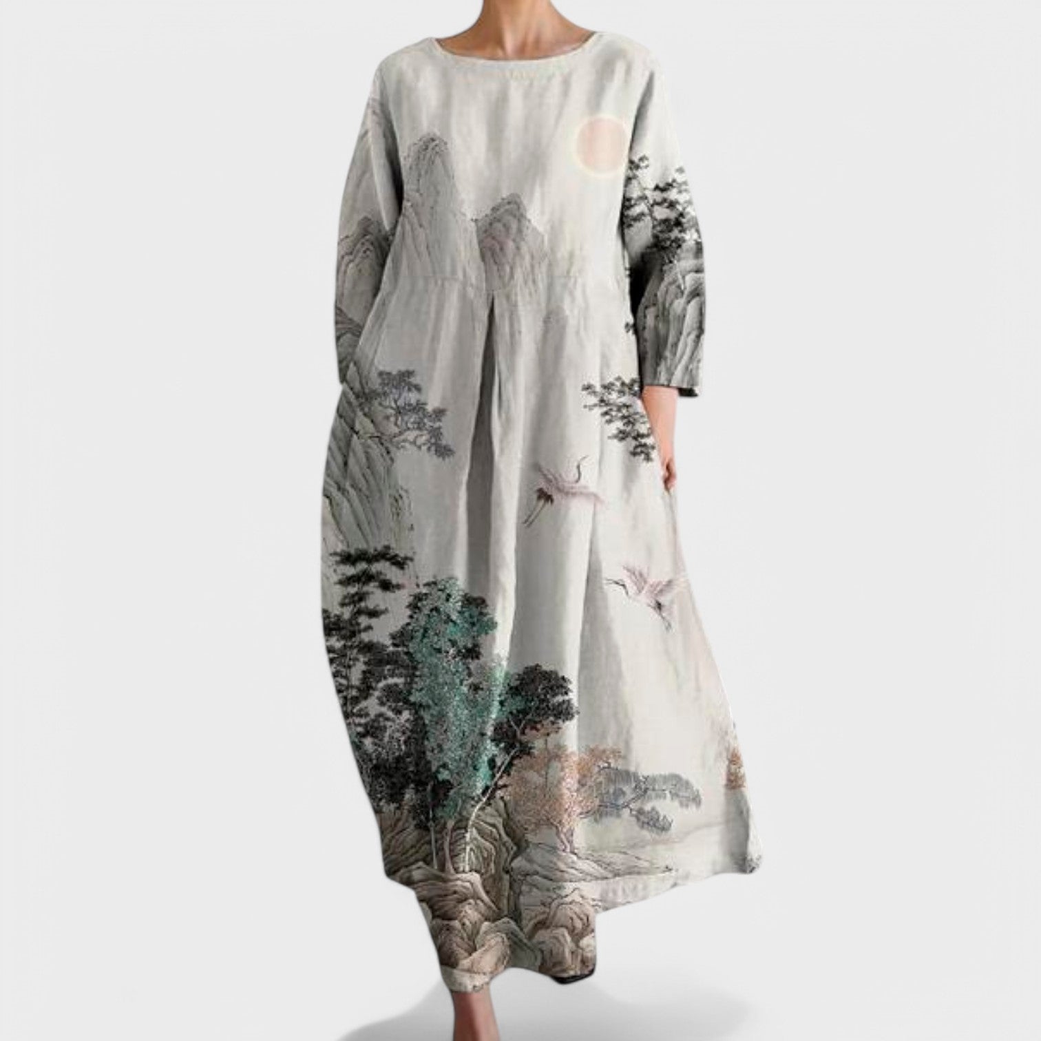 Ana - Vestido colorido con escote en V