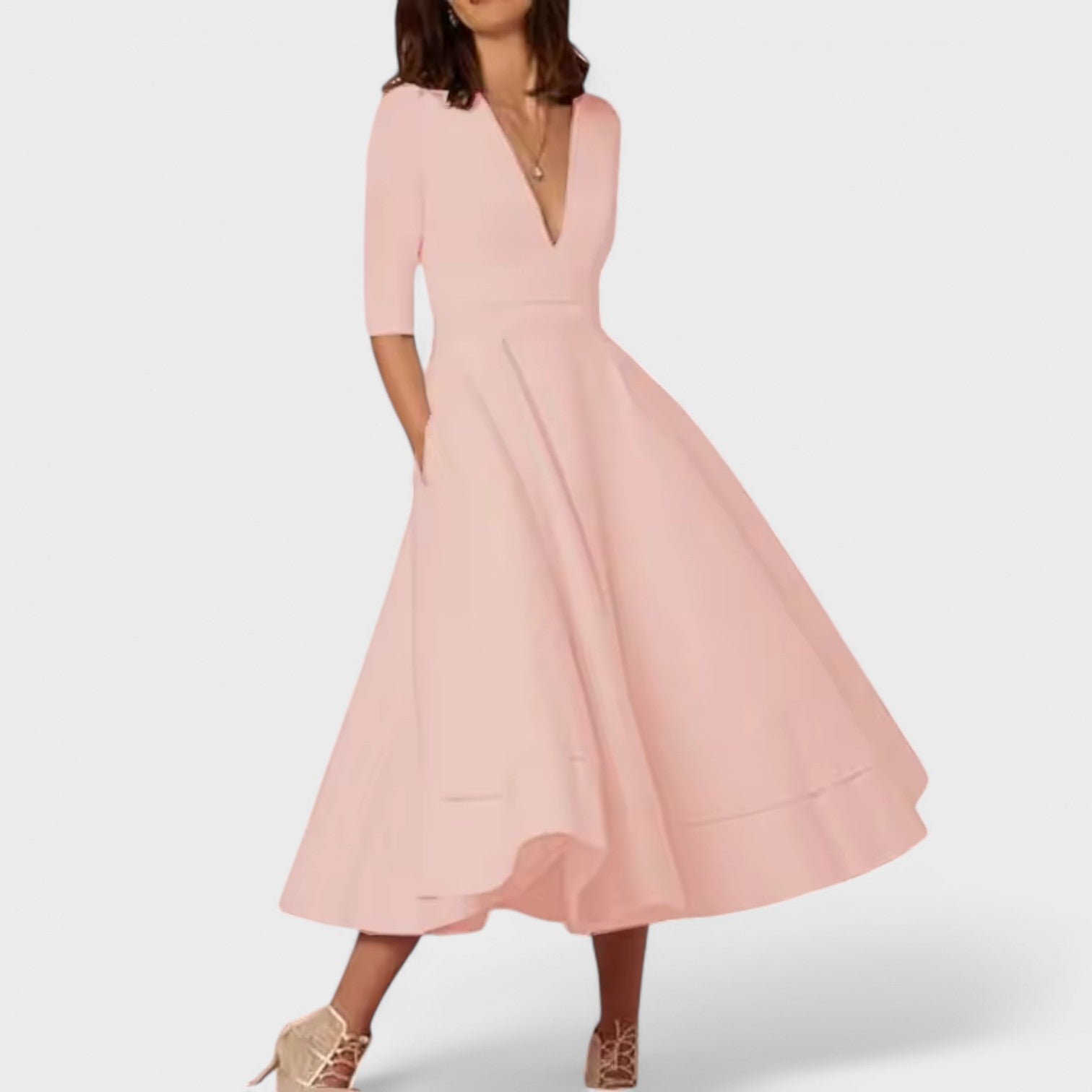 Helena - Vestido elegante con escote en V