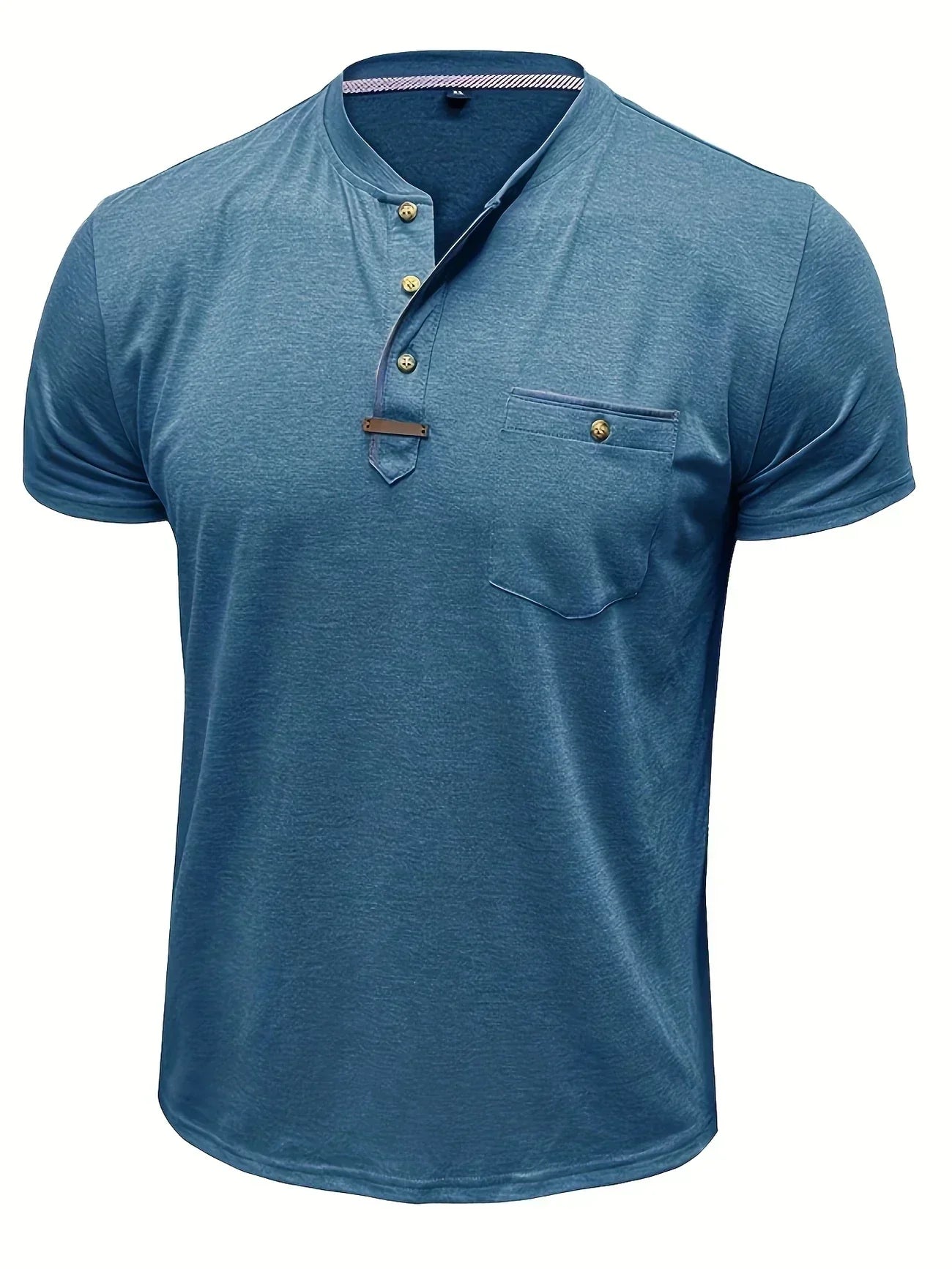 Savrani™ | Camiseta elegante con cuello redondo y bolsillo