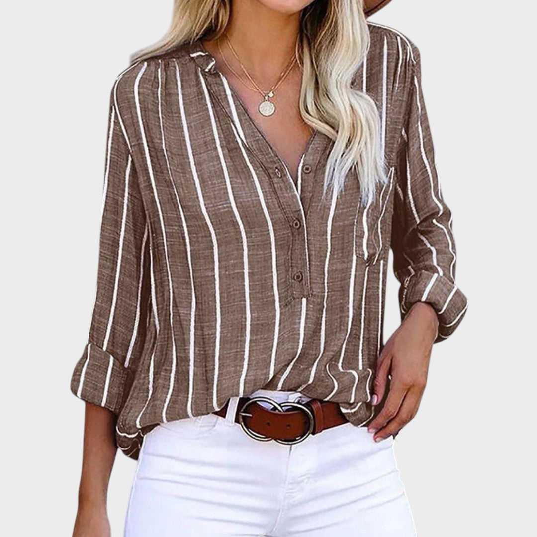 Débora - Blusa artesanal con rayas