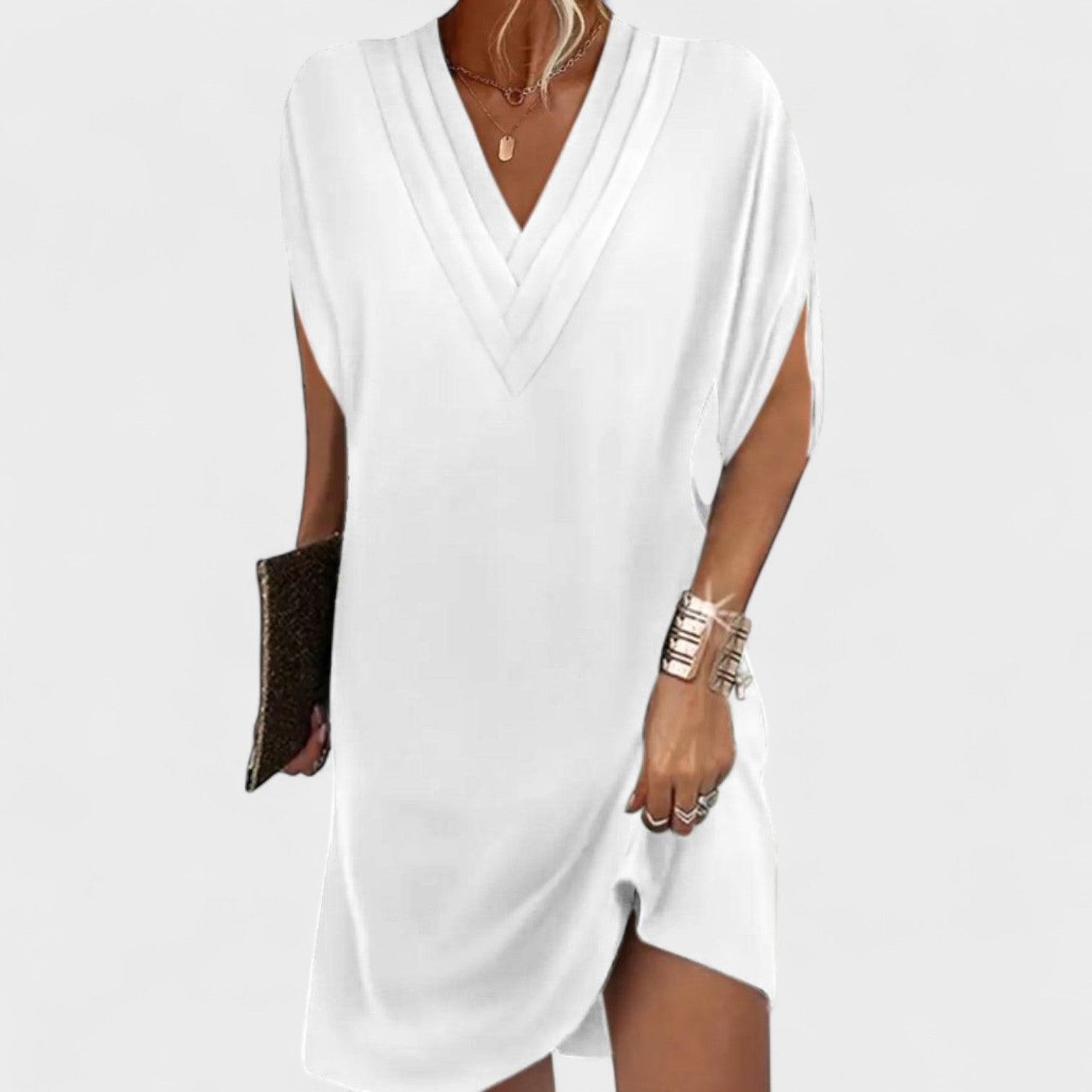 Helena - Vestido Elegante con Mangas Abiertas