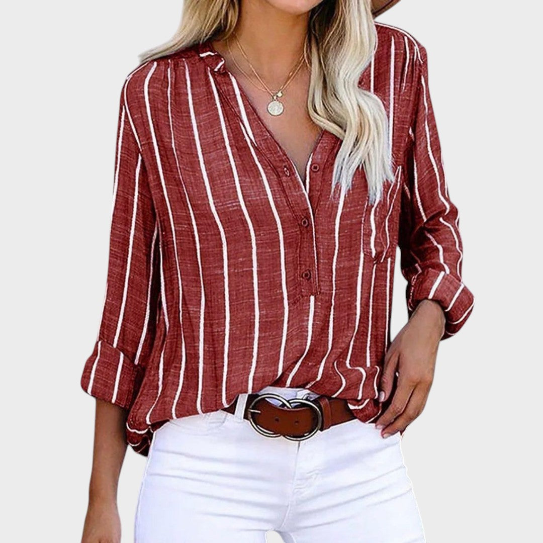 Débora - Blusa artesanal con rayas