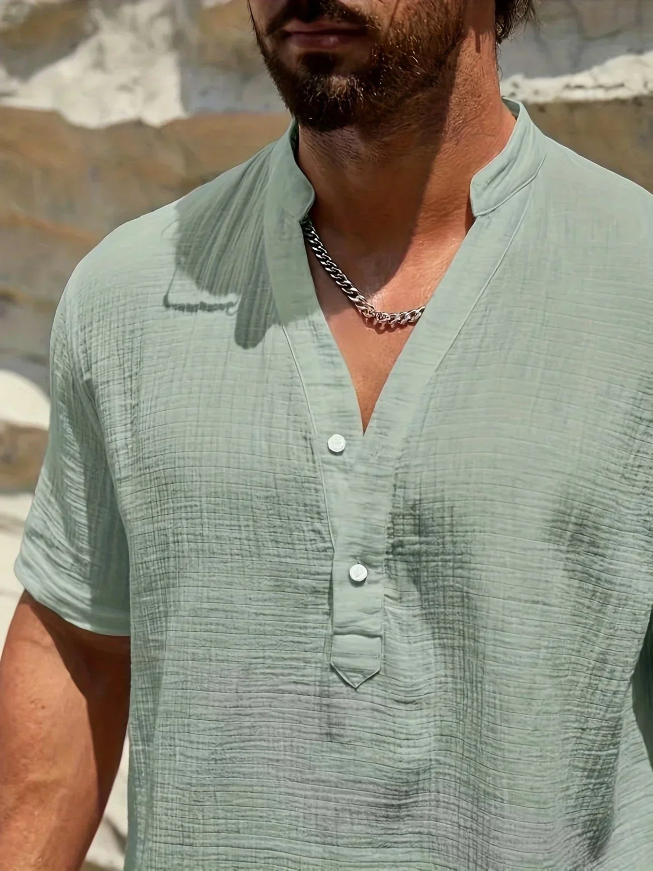 Savrani™ | Camisa de verano elegante con cuello alto