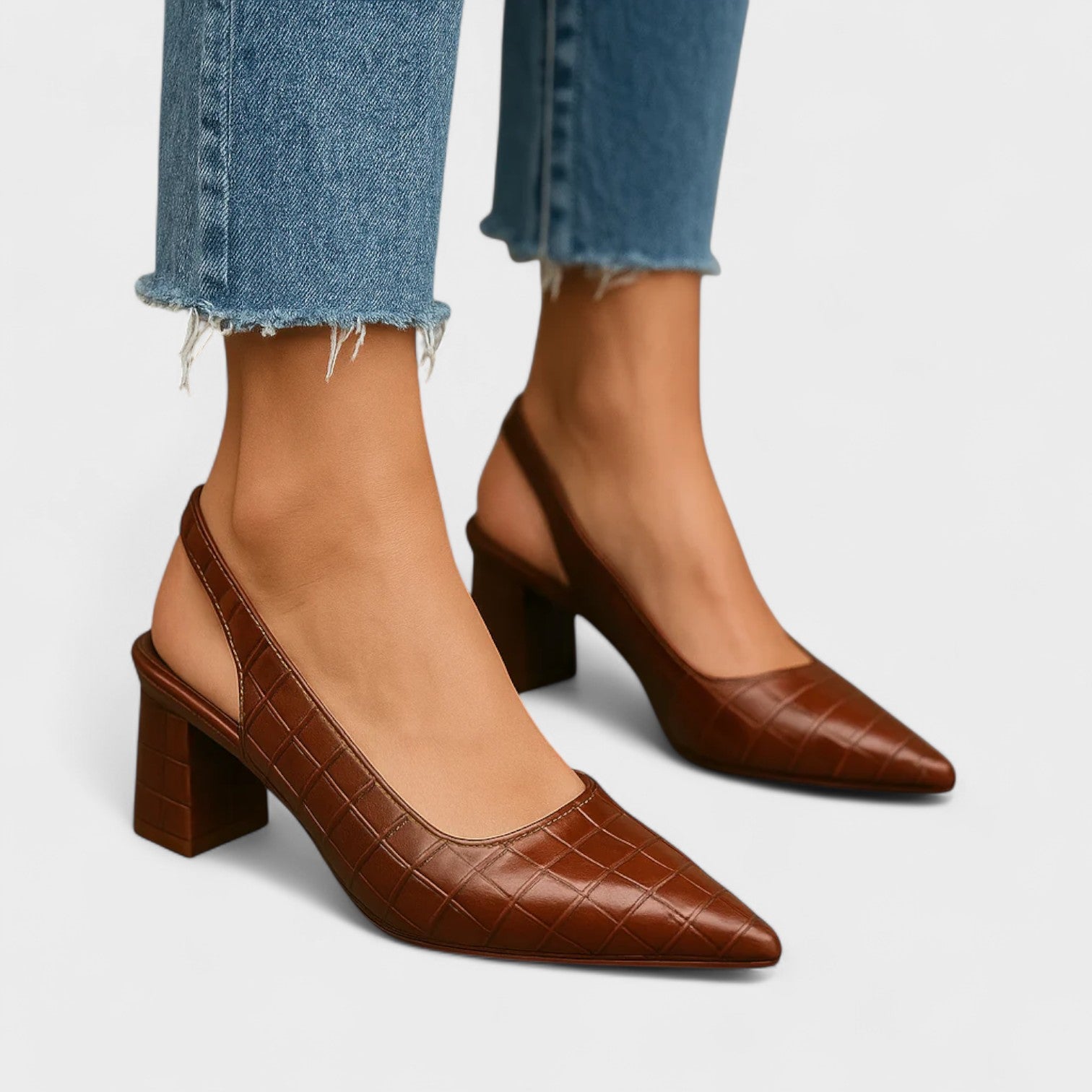 Vera – Zapatos de tacón alto cocodrilo