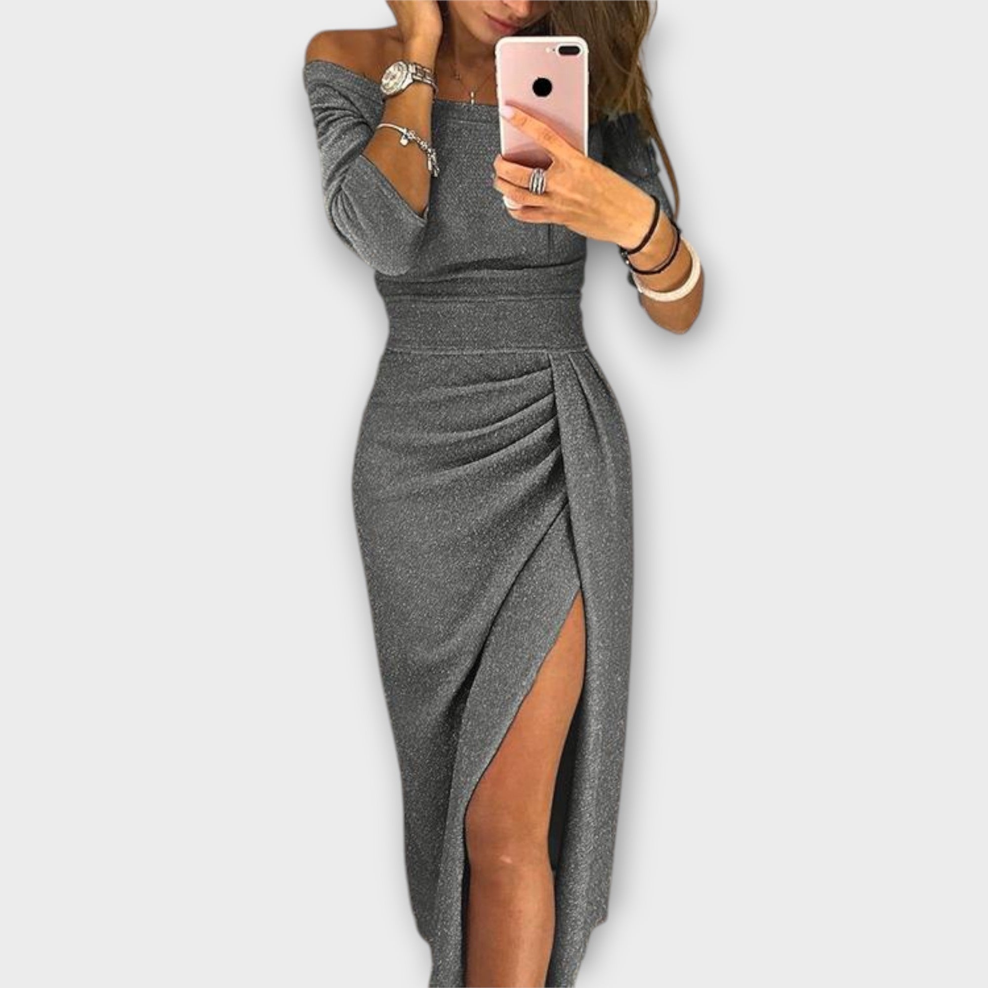 Lena - Vestido elegante sin hombros