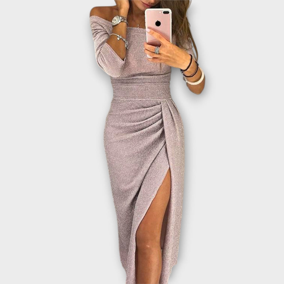 Lena - Vestido elegante sin hombros