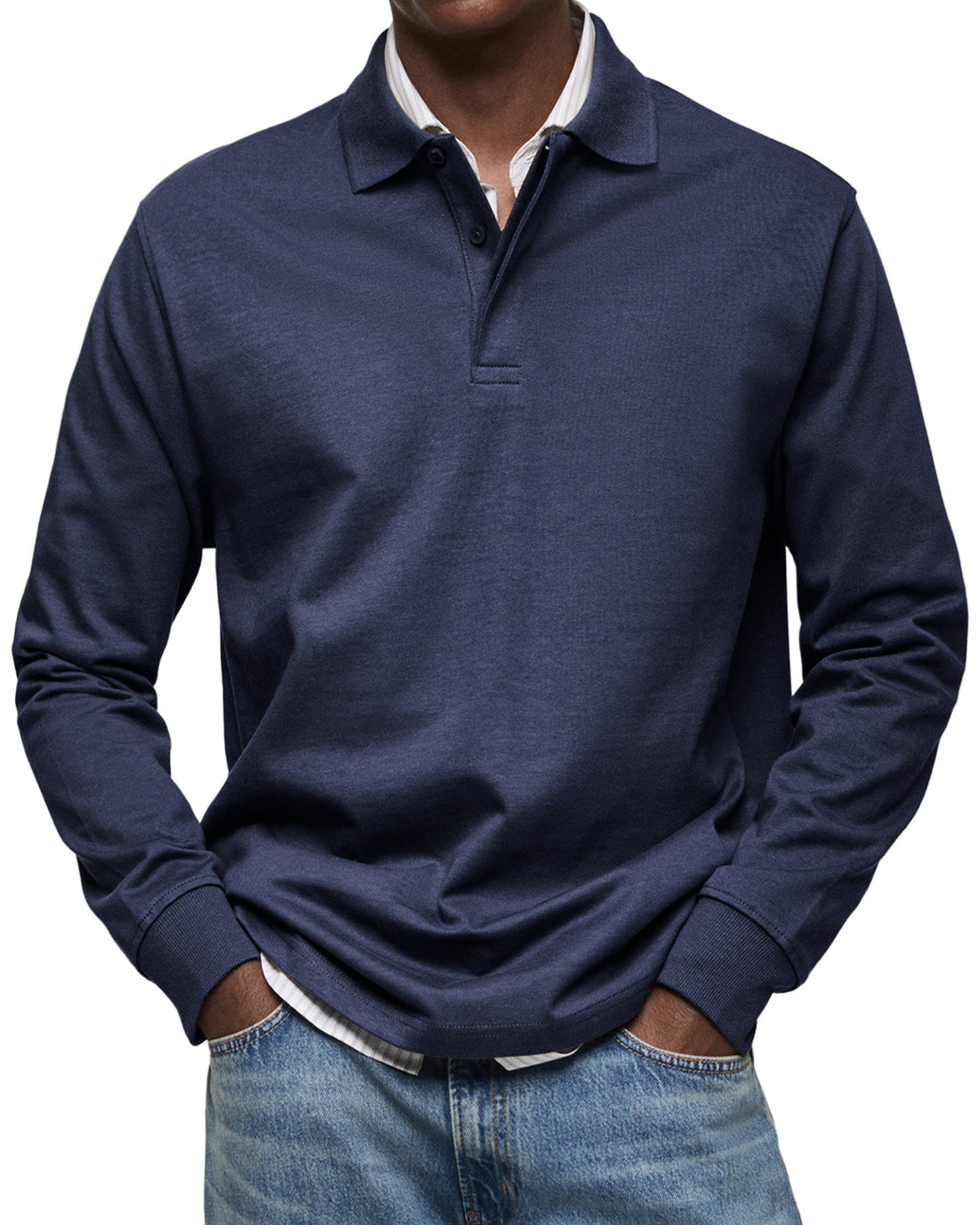 Savrani™ | Camisa polo casual de mangas largas