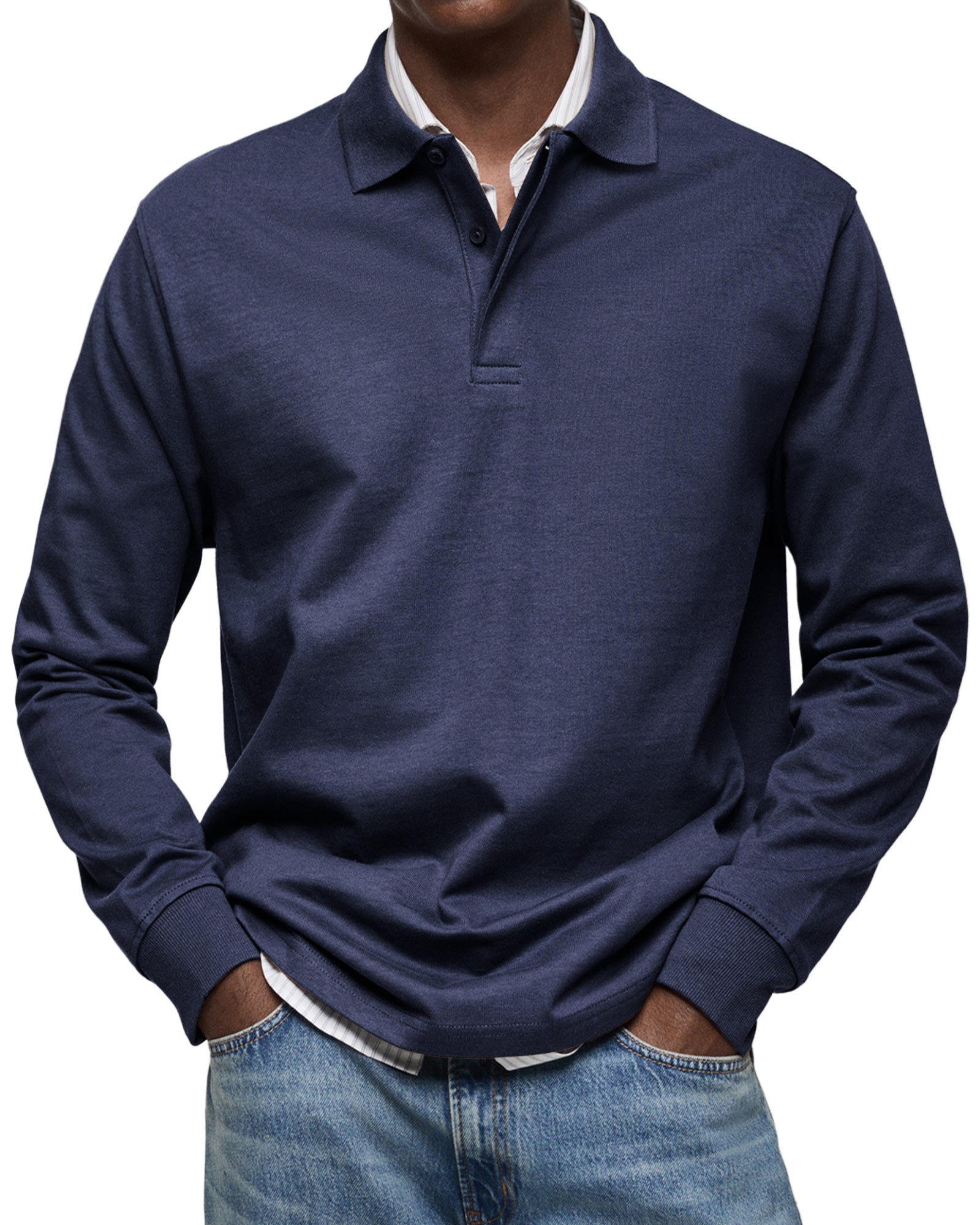 Savrani™ | Camisa polo casual de mangas largas