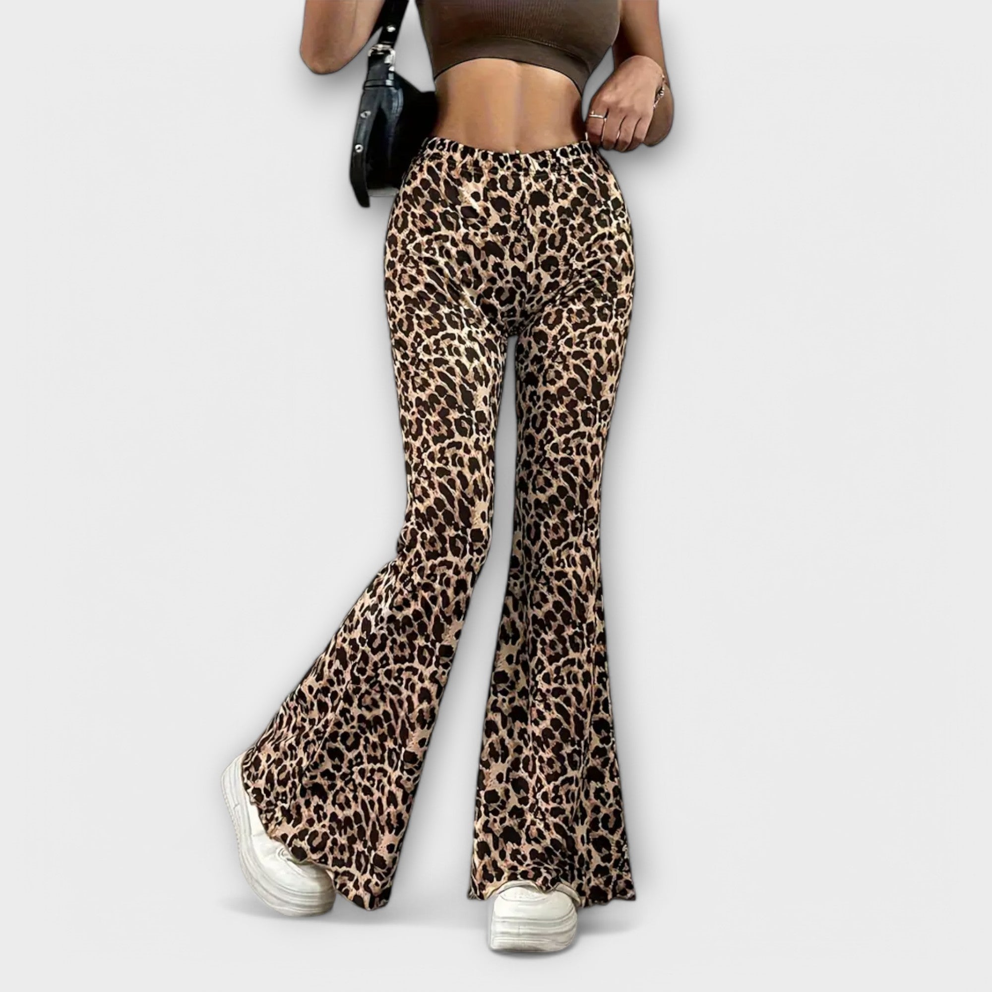Berenice - Pantalones bootcut de leopardo