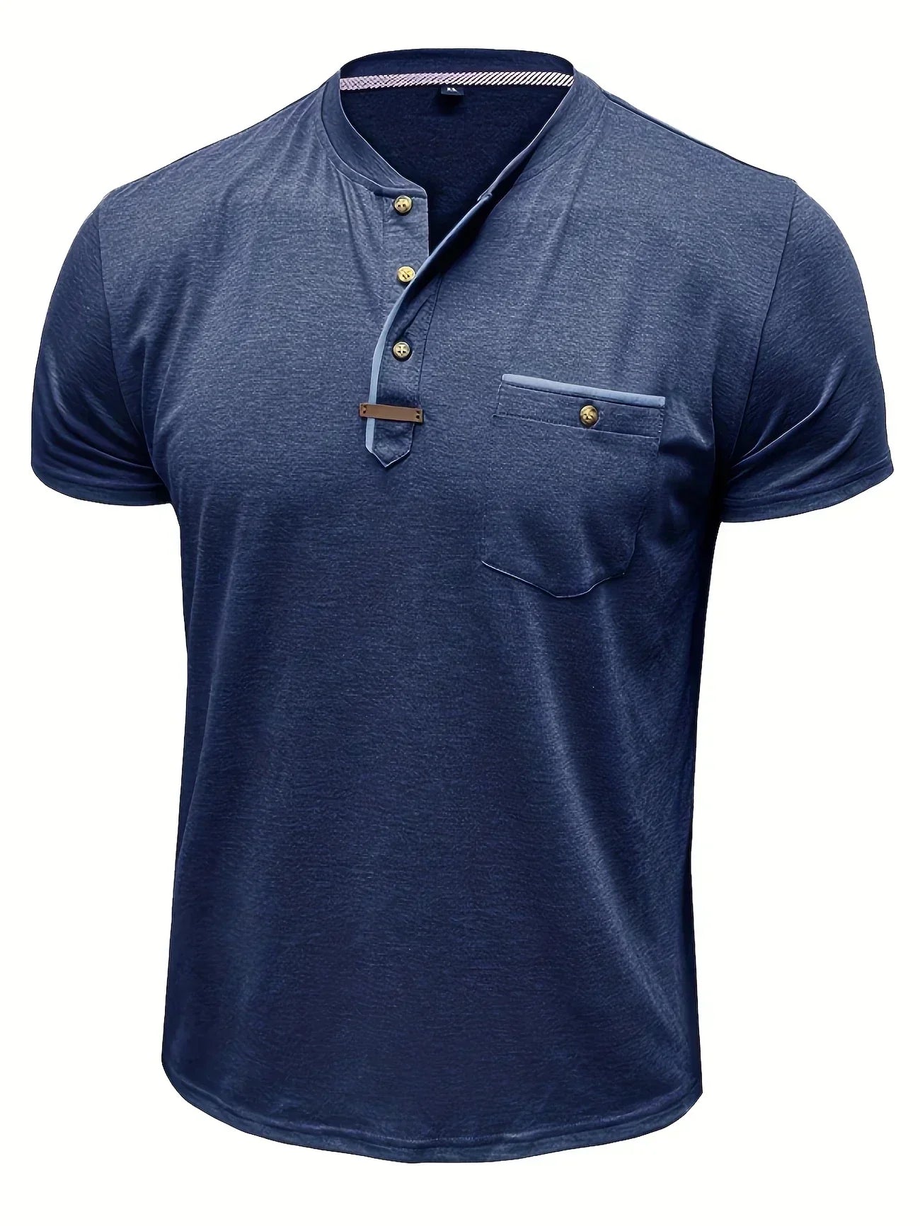 Savrani™ | Camiseta elegante con cuello redondo y bolsillo