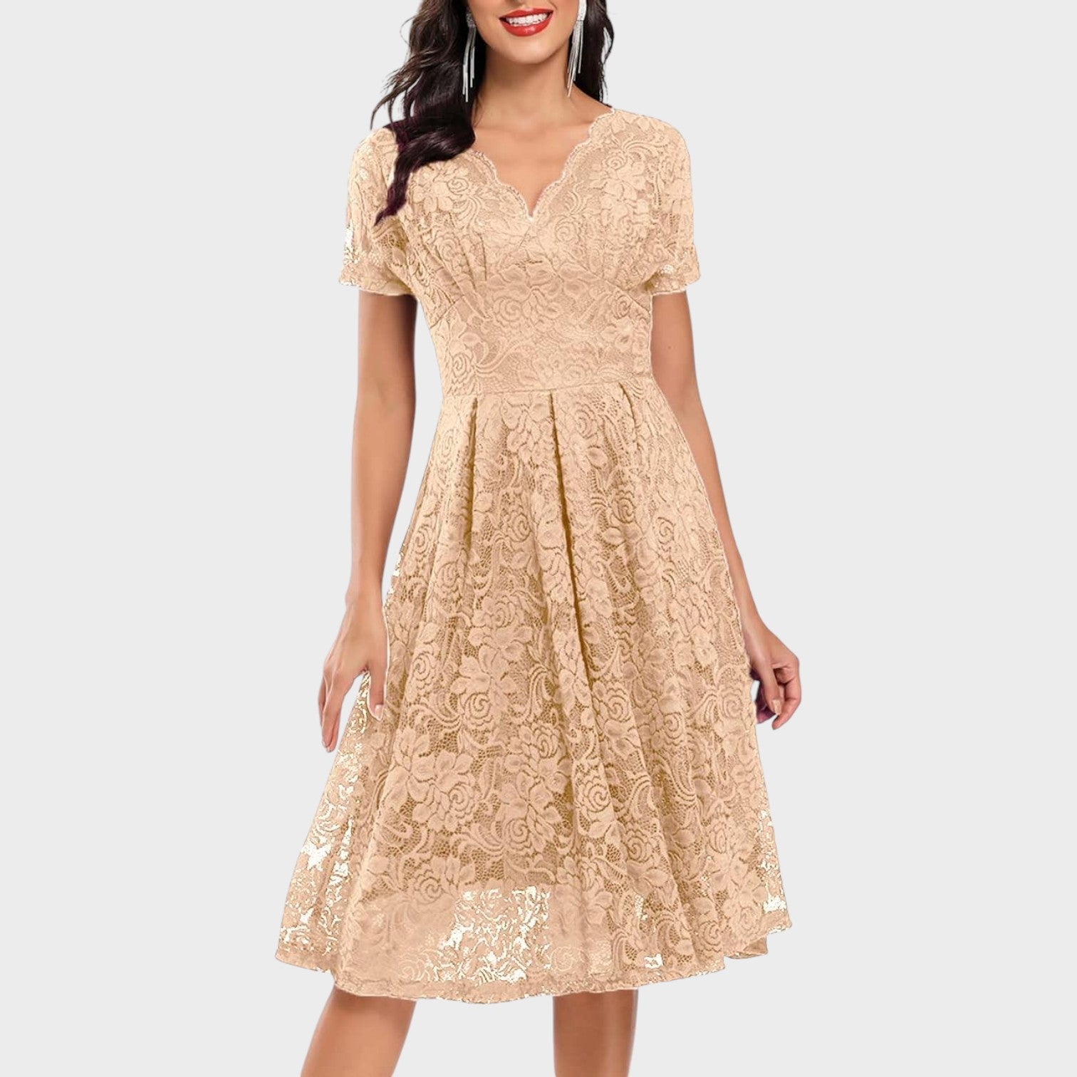 Mara - Vestido de Encaje Floral