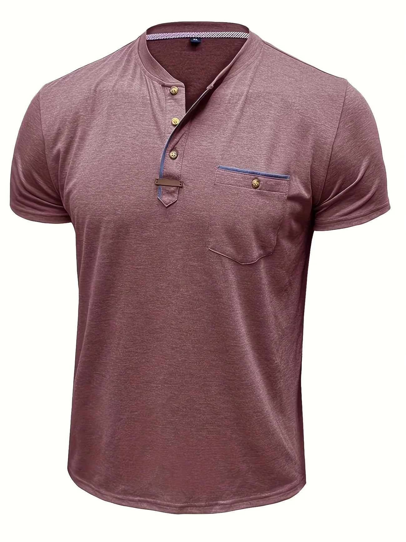 Savrani™ | Camiseta elegante con cuello redondo y bolsillo