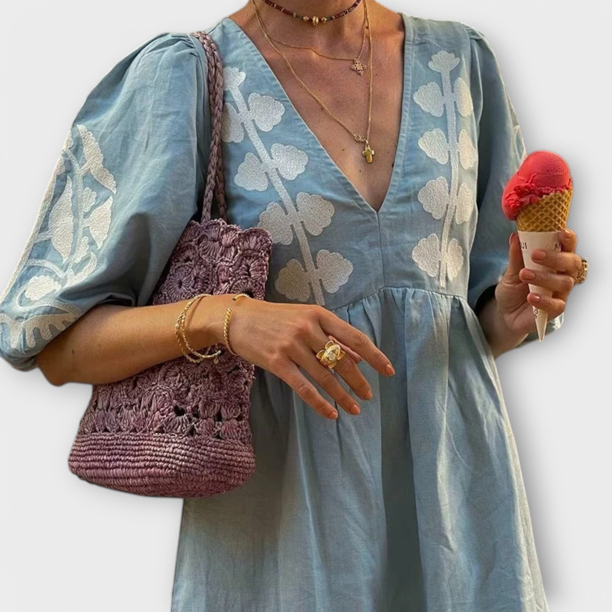 Sílvia - Vestido Estampado para una Elegancia Sin Esfuerzo