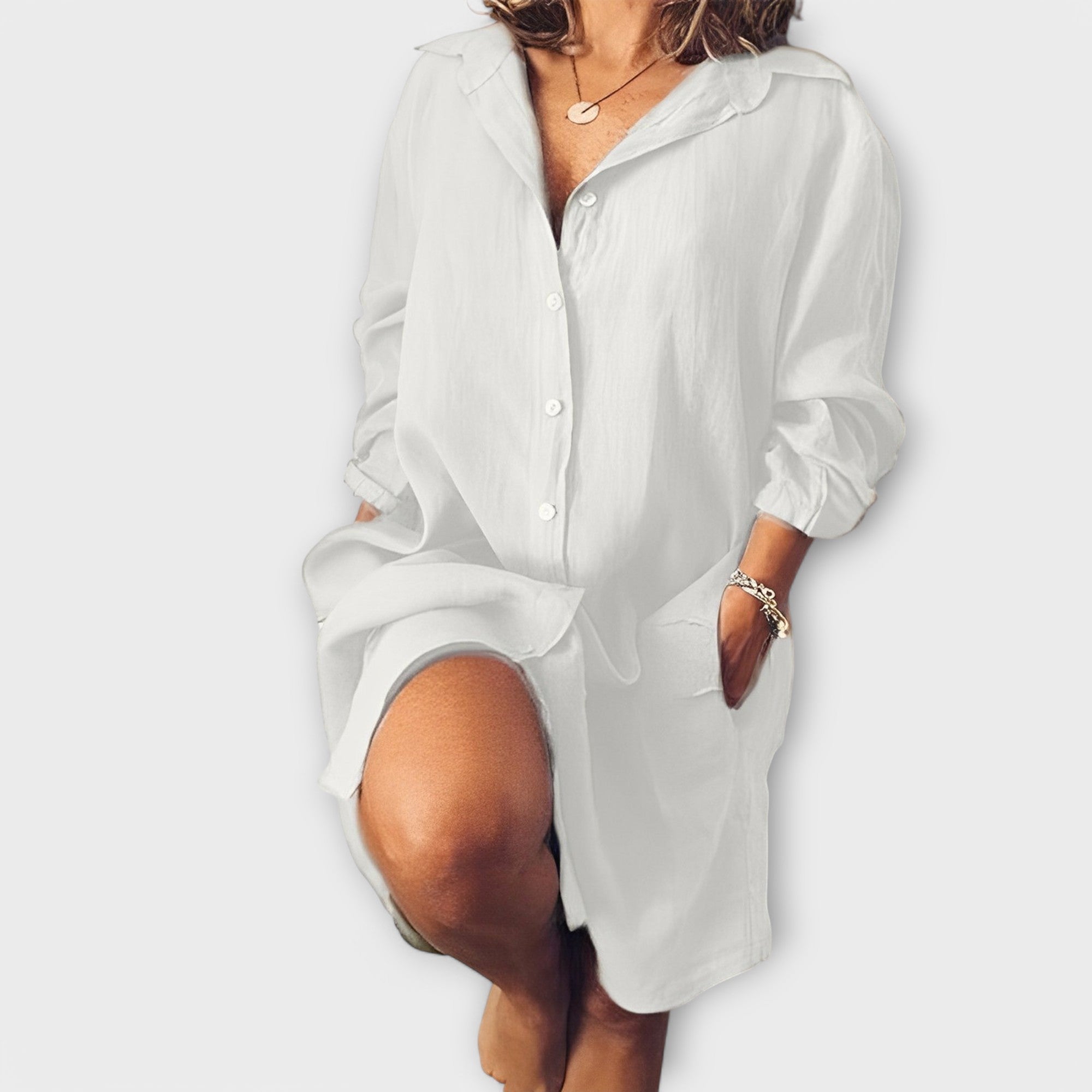 Raquel - Blusa de lino casual