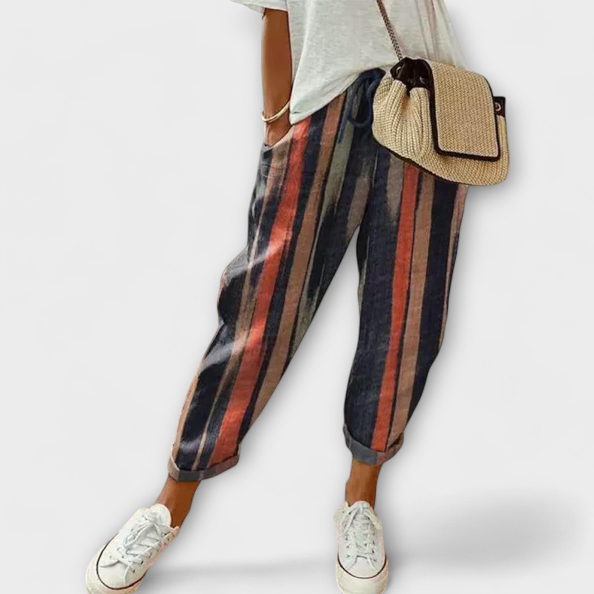 Aurora - Pantalones cómodos de lino y algodón