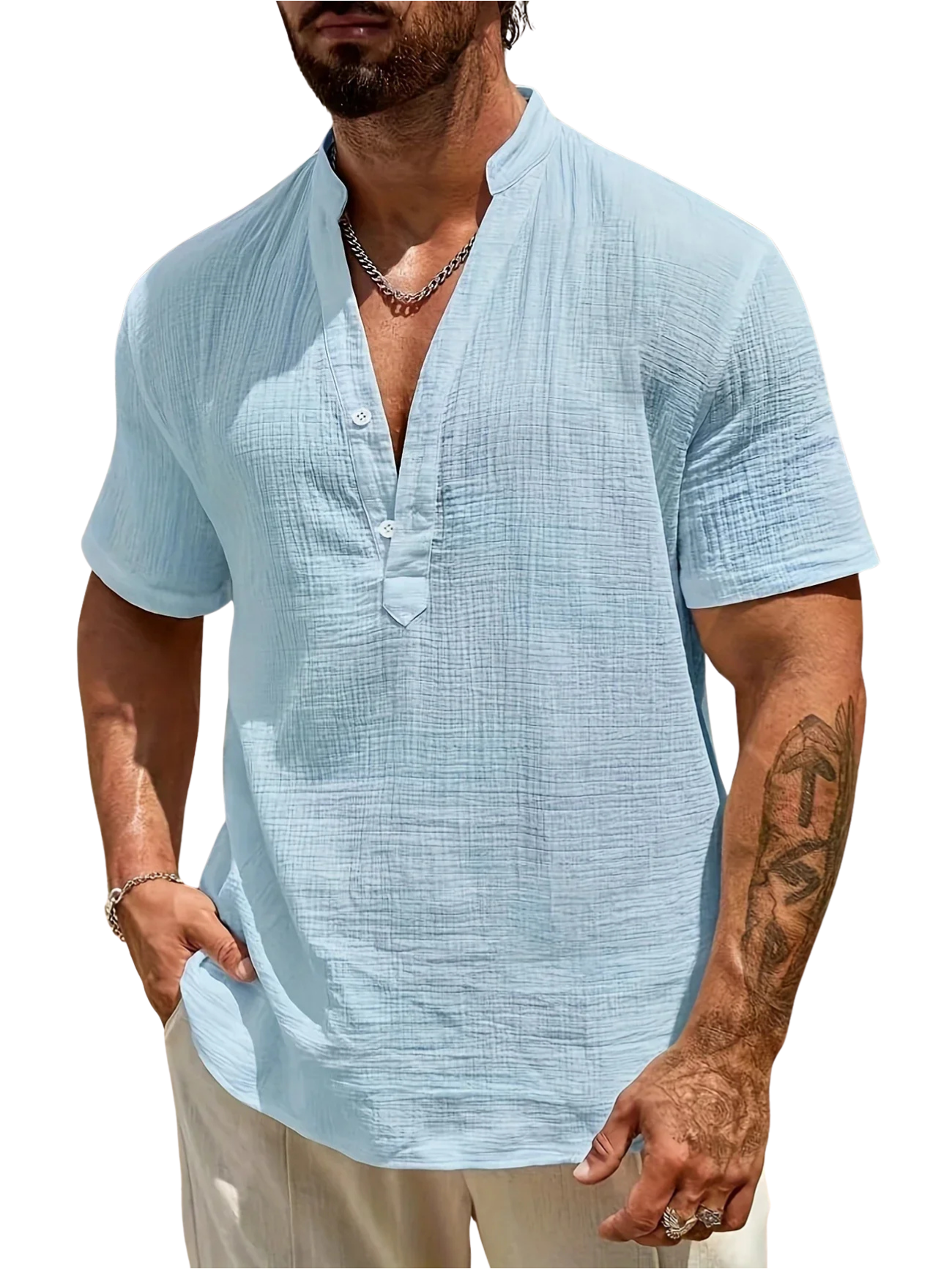 Savrani™ | Camisa de verano elegante con cuello alto