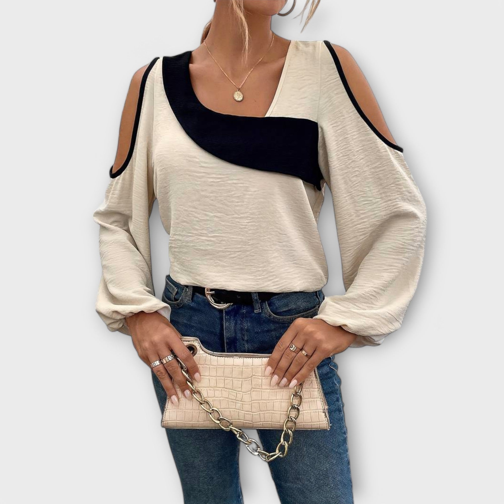 Mariana - Blusa con escote cuadrado