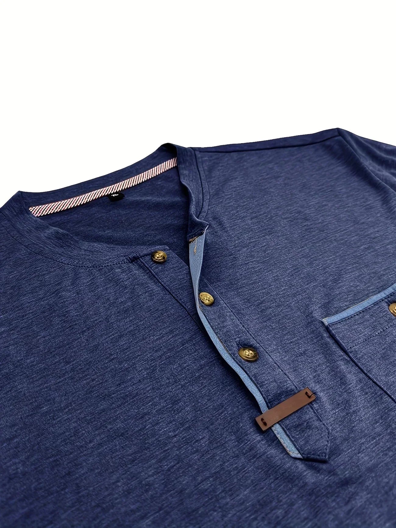 Savrani™ | Camiseta elegante con cuello redondo y bolsillo