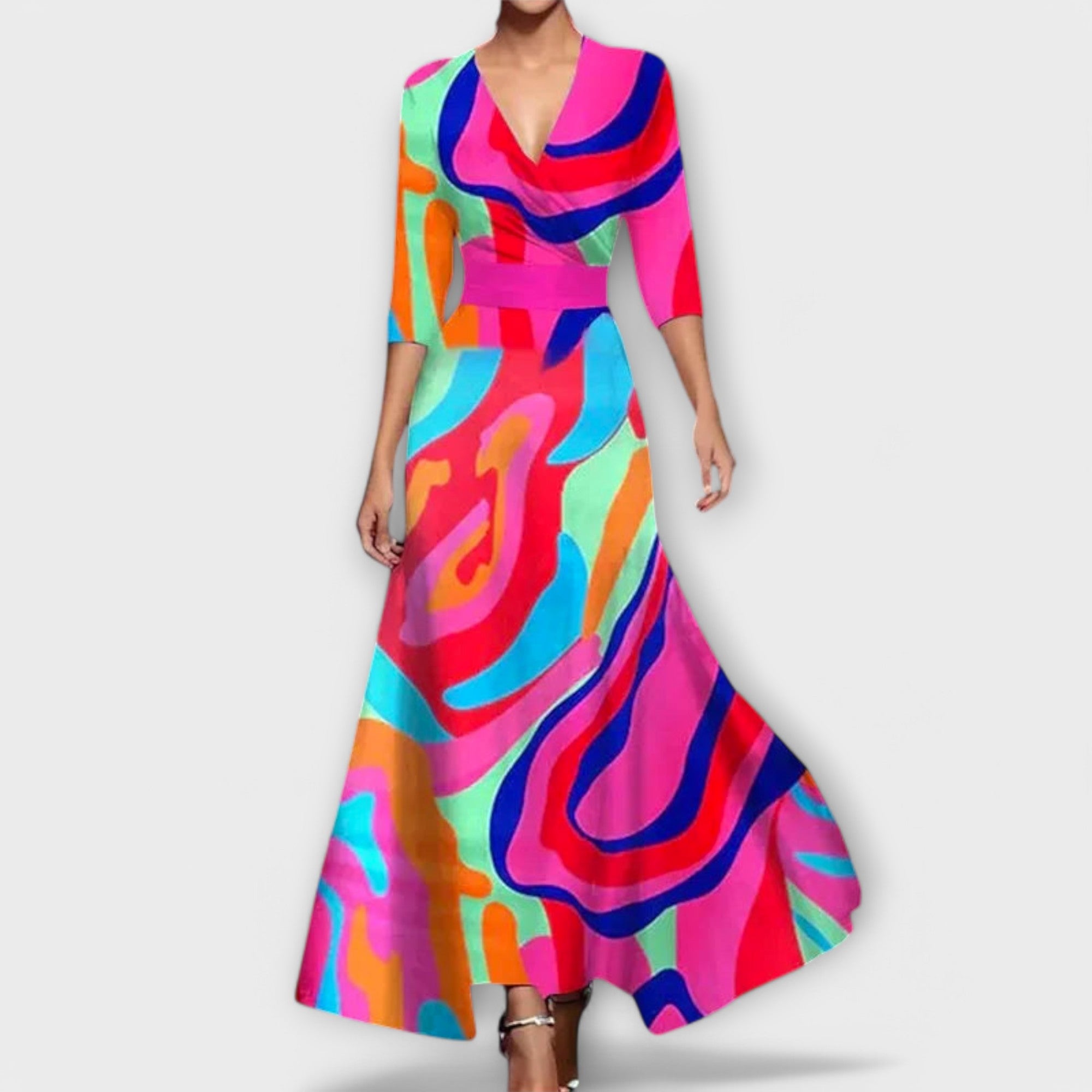 Inês - Vestido de señora con manga elegante