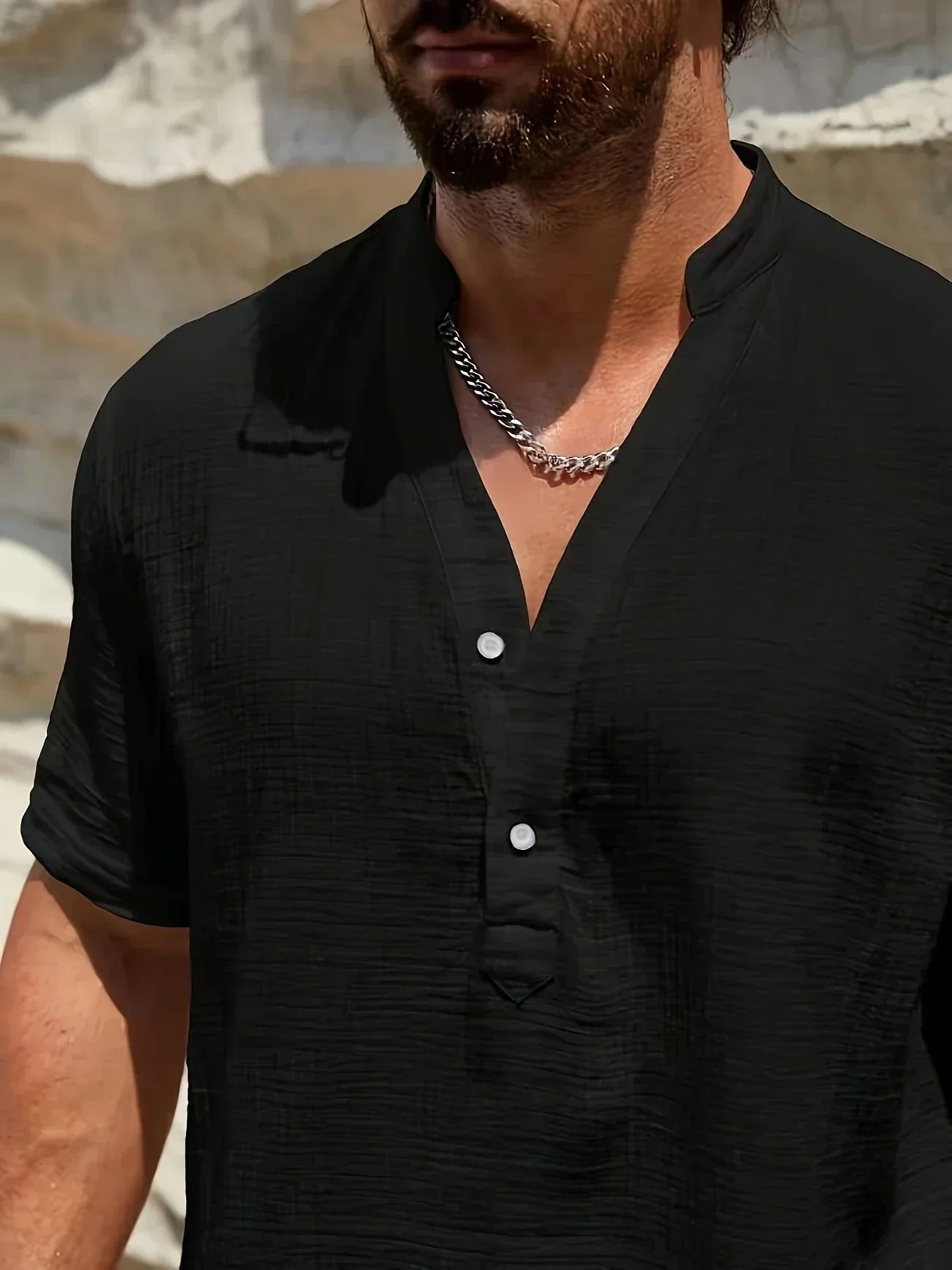 Savrani™ | Camisa de verano elegante con cuello alto