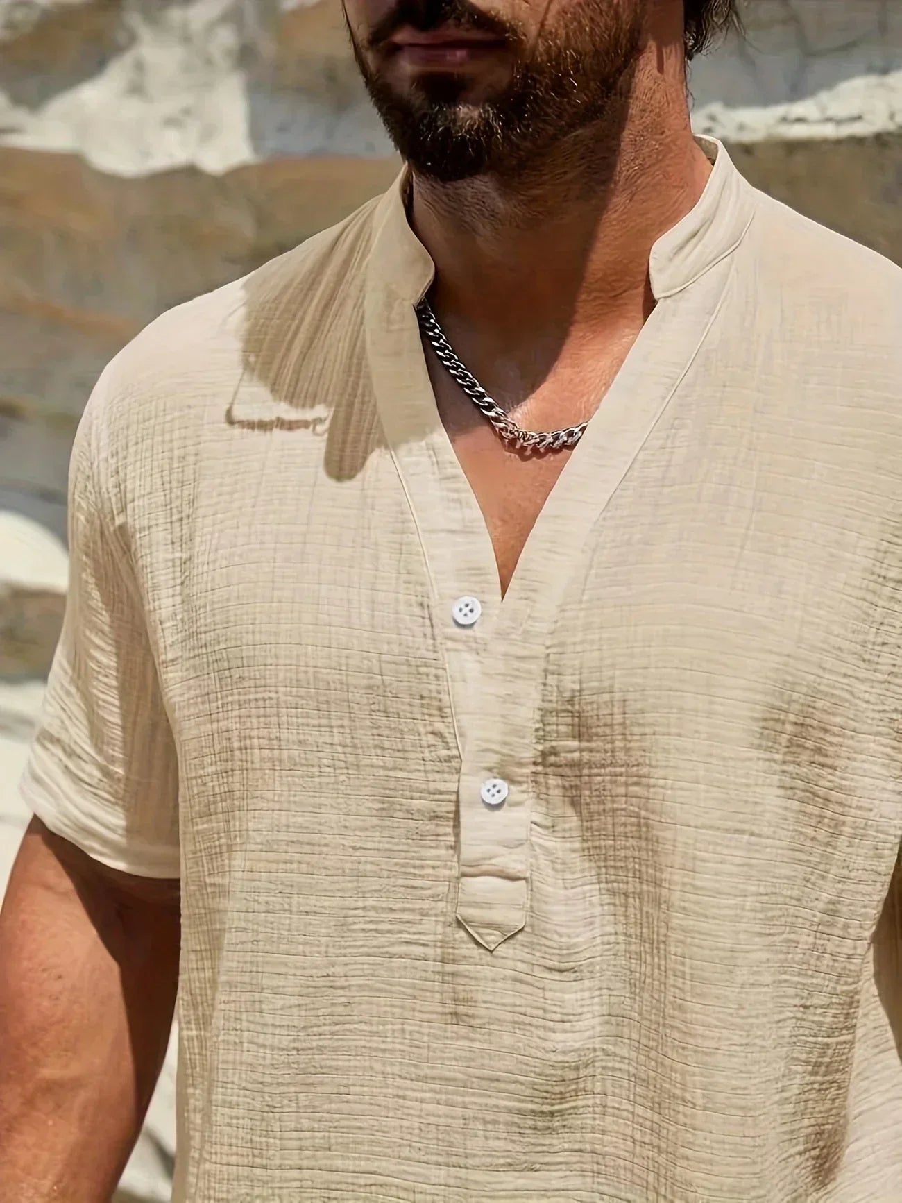 Savrani™ | Camisa de verano elegante con cuello alto