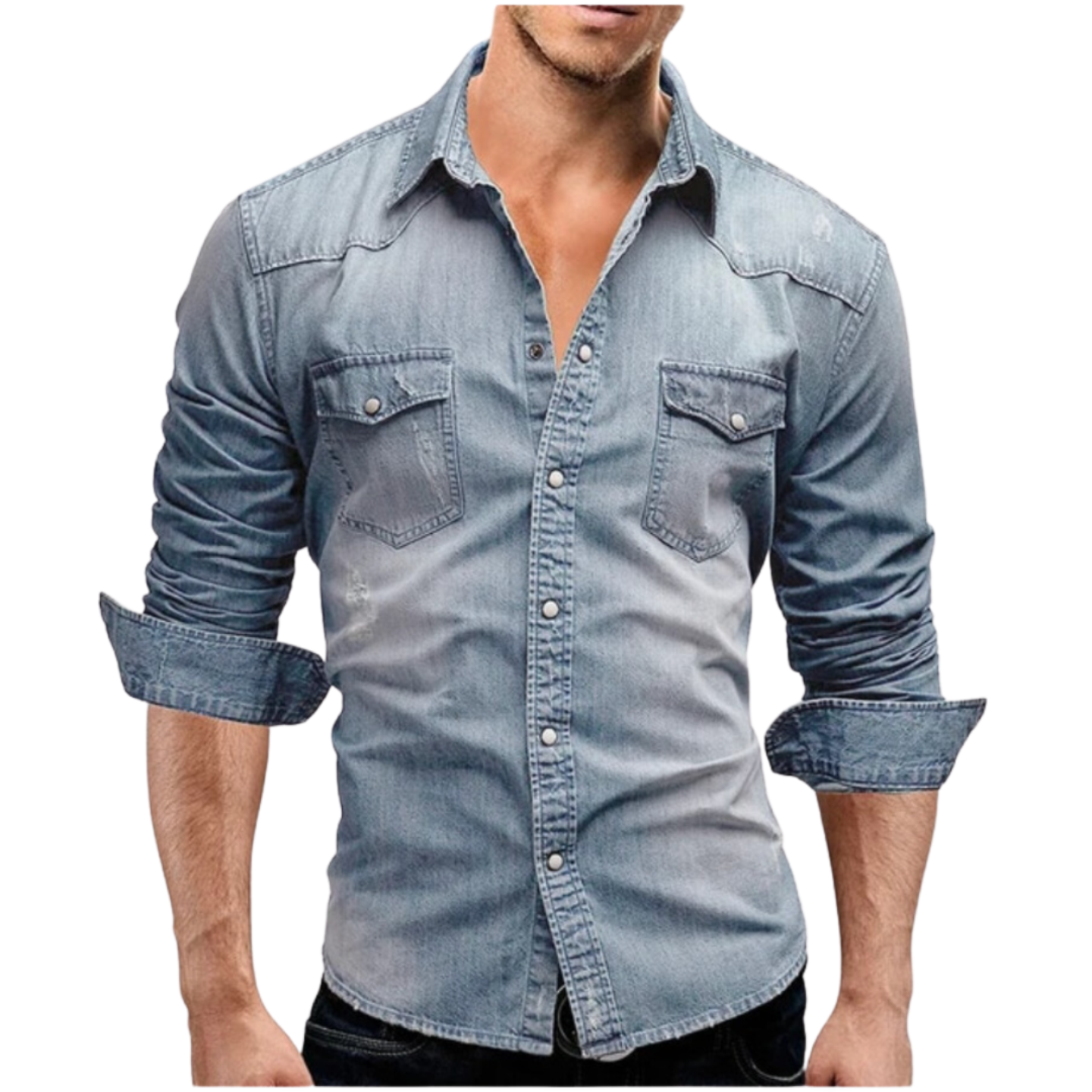 Savrani™ | Camisa de denim con estilo moderno